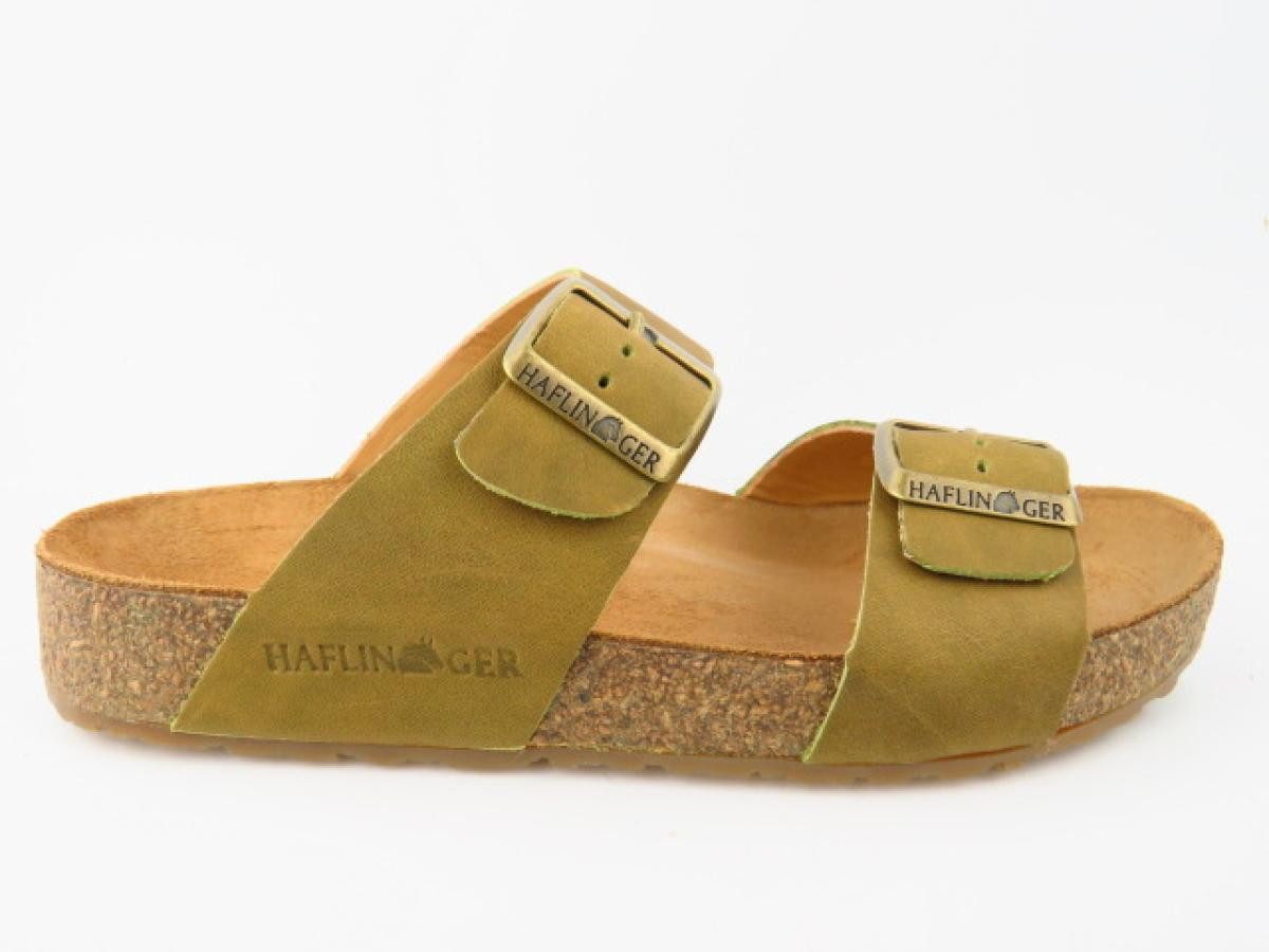 Haflinger Bio Andrea oliv country Pantolette