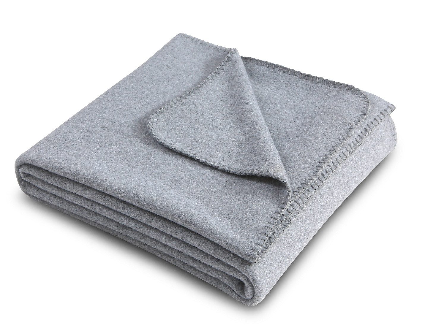 Wohndecke Premium-Fleecedecke in 2 Größen, extra dick, wometo, OEKO-TEX®, extra dick, Qualitäts-Kettelrand & Anti-Pilling