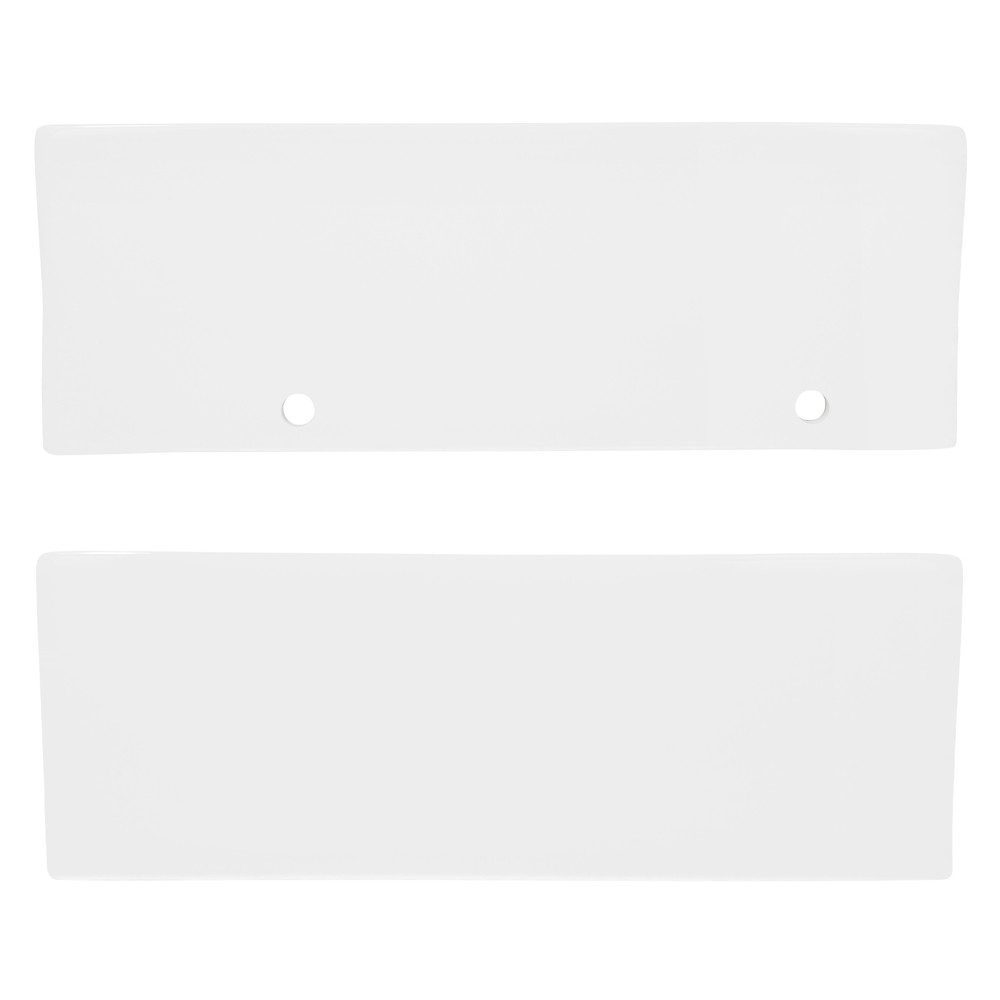 LuxeBath Waschbecken Aufsatzwaschbecken aus Keramik Handwaschbecken Wasserfall Waschtisch, Aufsatzwaschtisch Waschschale Eckig 350x205x125 mm Weiß Spülbecken