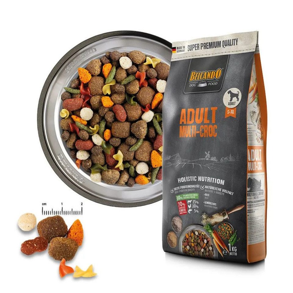 Belcando Adult Multi-Croc - Premium Trockenfutter mit verschiedenen Kroketten, Trockenfutter für: Hunde