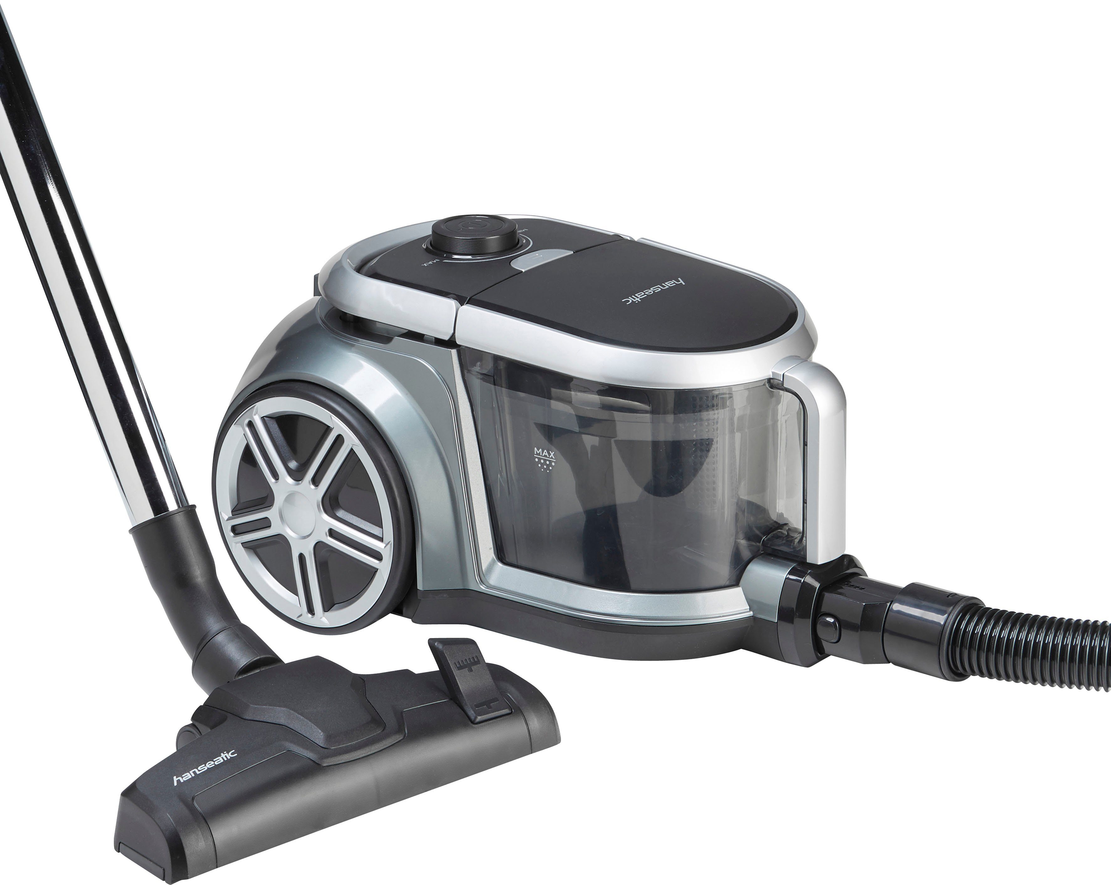 Hanseatic Bodenstaubsauger 800 W mit Hygienefilter H12, beutellos, 800 W, beutellos, 3,5l Beutelfassungsvermögen