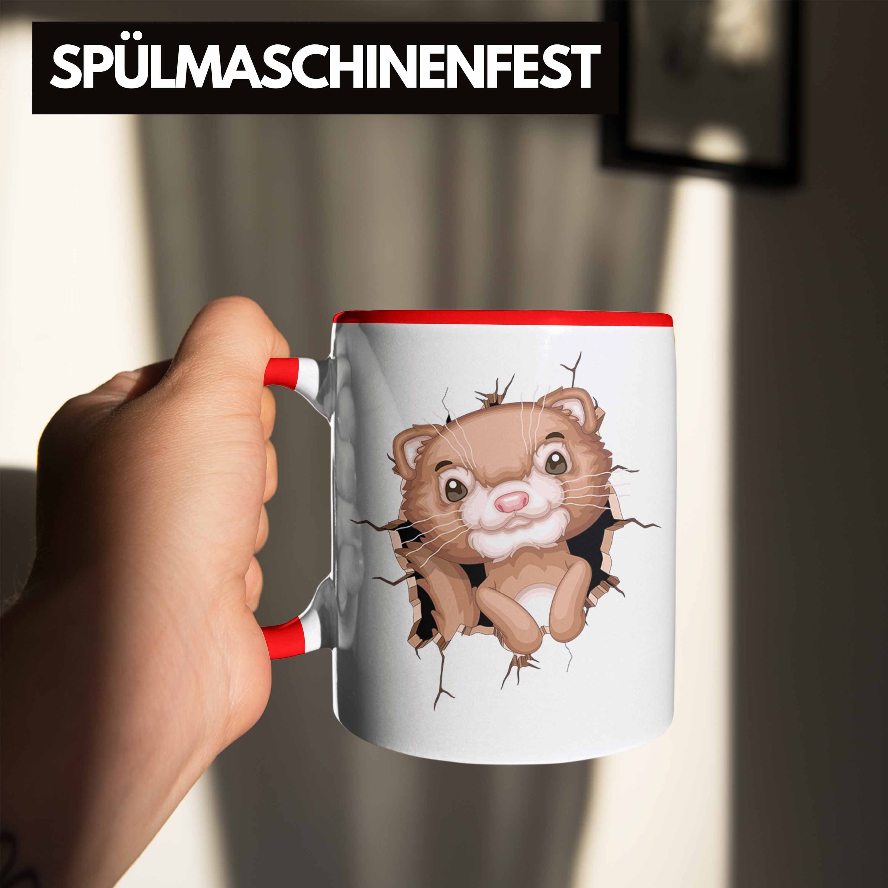 3D Rot Grafik Otter-Liebha Lustige Kaffee-Becher Tasse Trendation Geschenkdidee Tasse Otter
