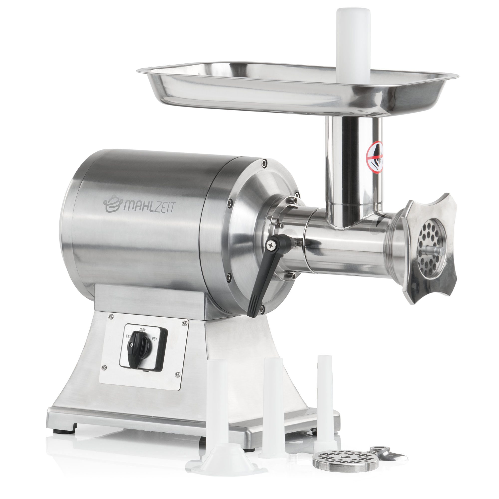 Mahlzeit Fleischwolf Edelstahl Hackfleischmaschine elektrisch 650W 150kg/h silber, 650 W