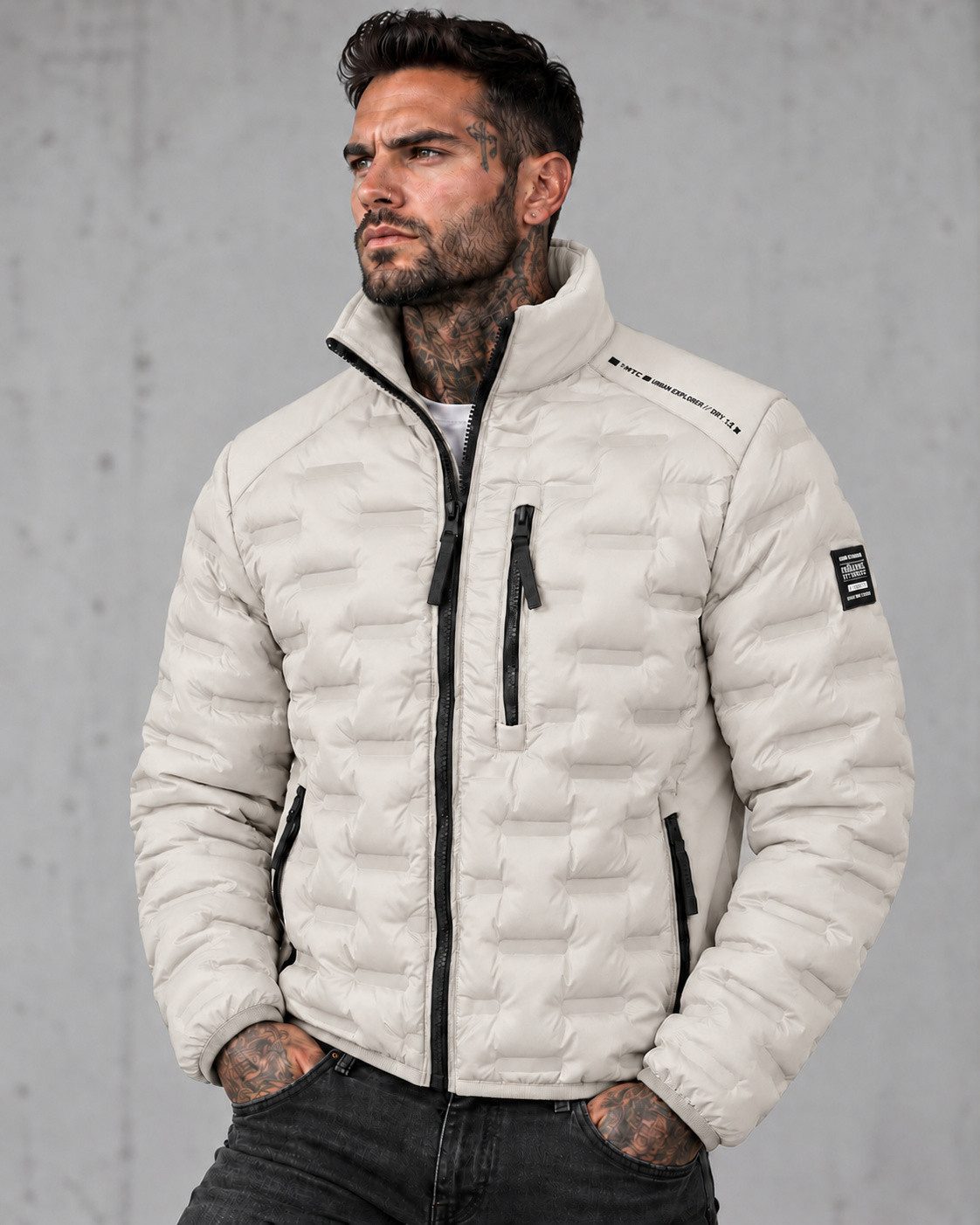 SUBLEVEL Steppjacke Herren Puffer Herbst Winter Jacke Modernes Design Perfekte Passform Hochwertige Verarbeitung, Angenehm weich & bequem