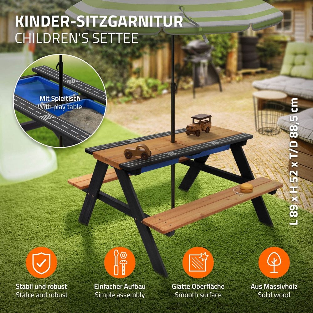 ML-DESIGN Garten-Kindersitzgruppe Kindersitzgarnitur Spielsitzgruppe Pickni günstig online kaufen