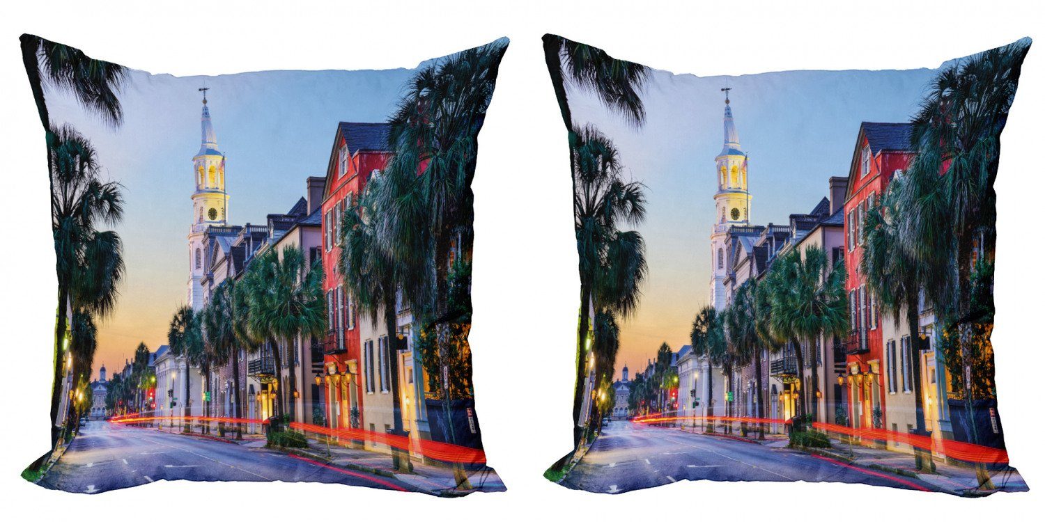 Kissenbezüge Modern Accent Doppelseitiger Digitaldruck, Abakuhaus (2 Stück), Charleston Südliche Sehenswürdigkeiten