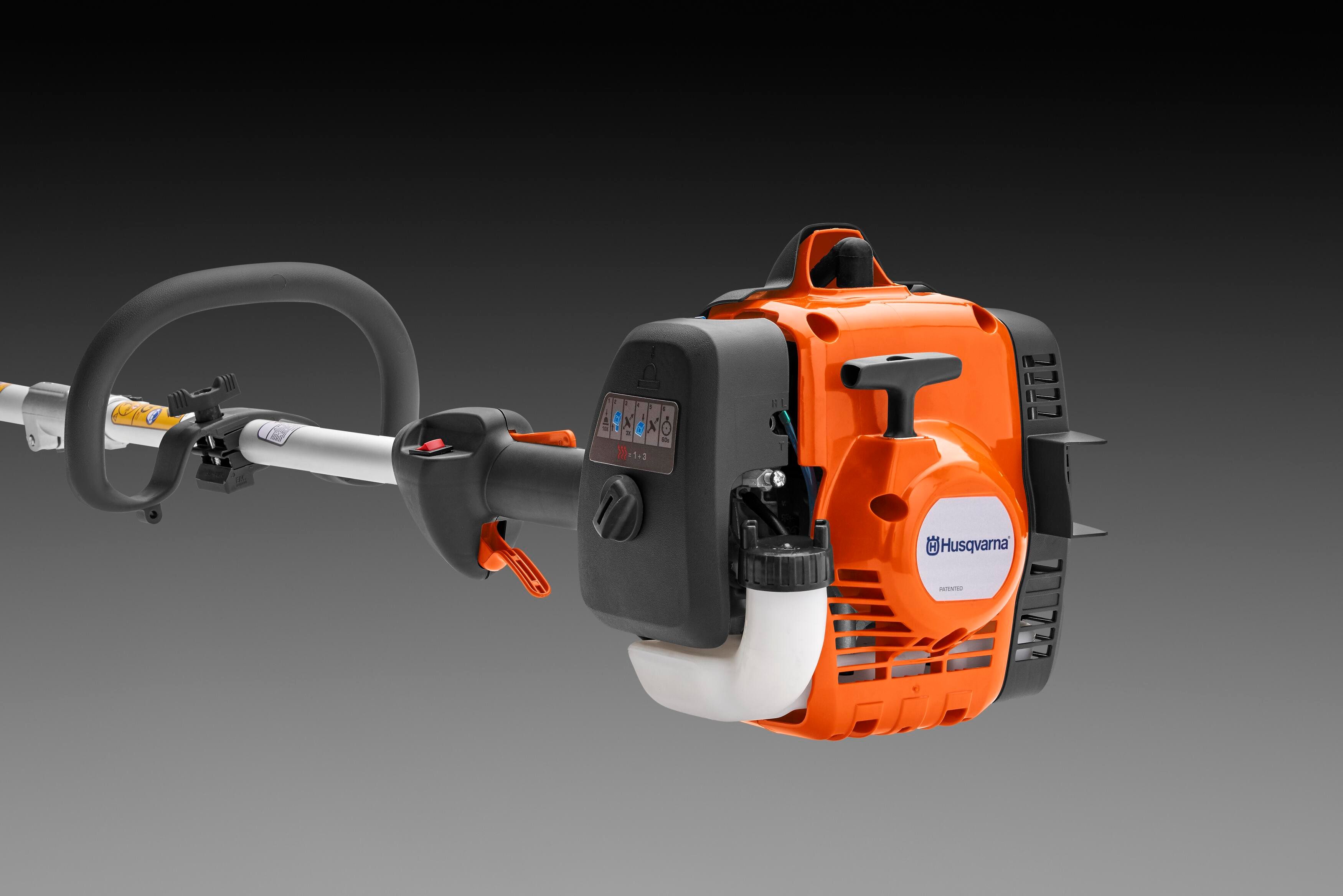 Husqvarna Benzin-Motorsense 129LK, 27,6-cm³-Zweitaktmotor, 43 cm Schnittbreite, Tap ’n Go-Trimmerkopf