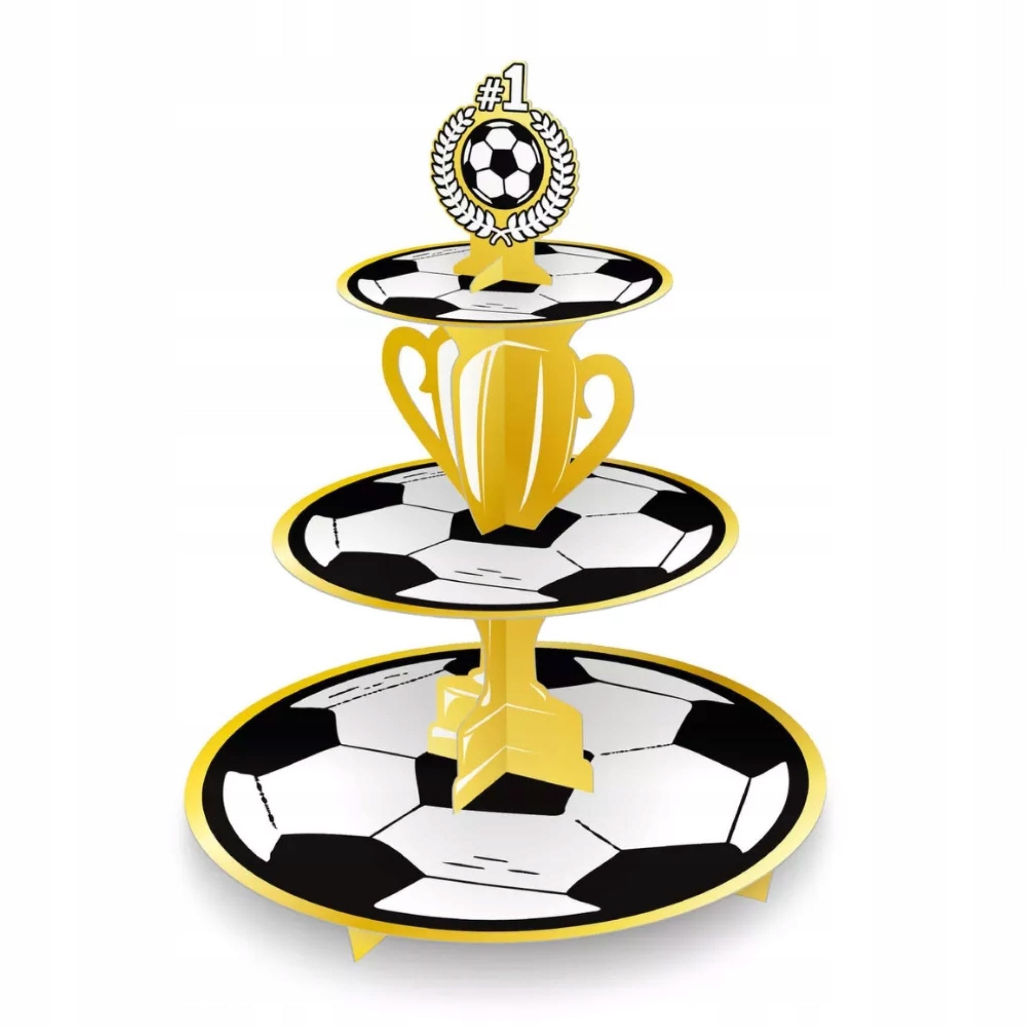 PartyPal Tortenständer 41cm Fußball-Cupcake-Ständer - Ideal für Partys!