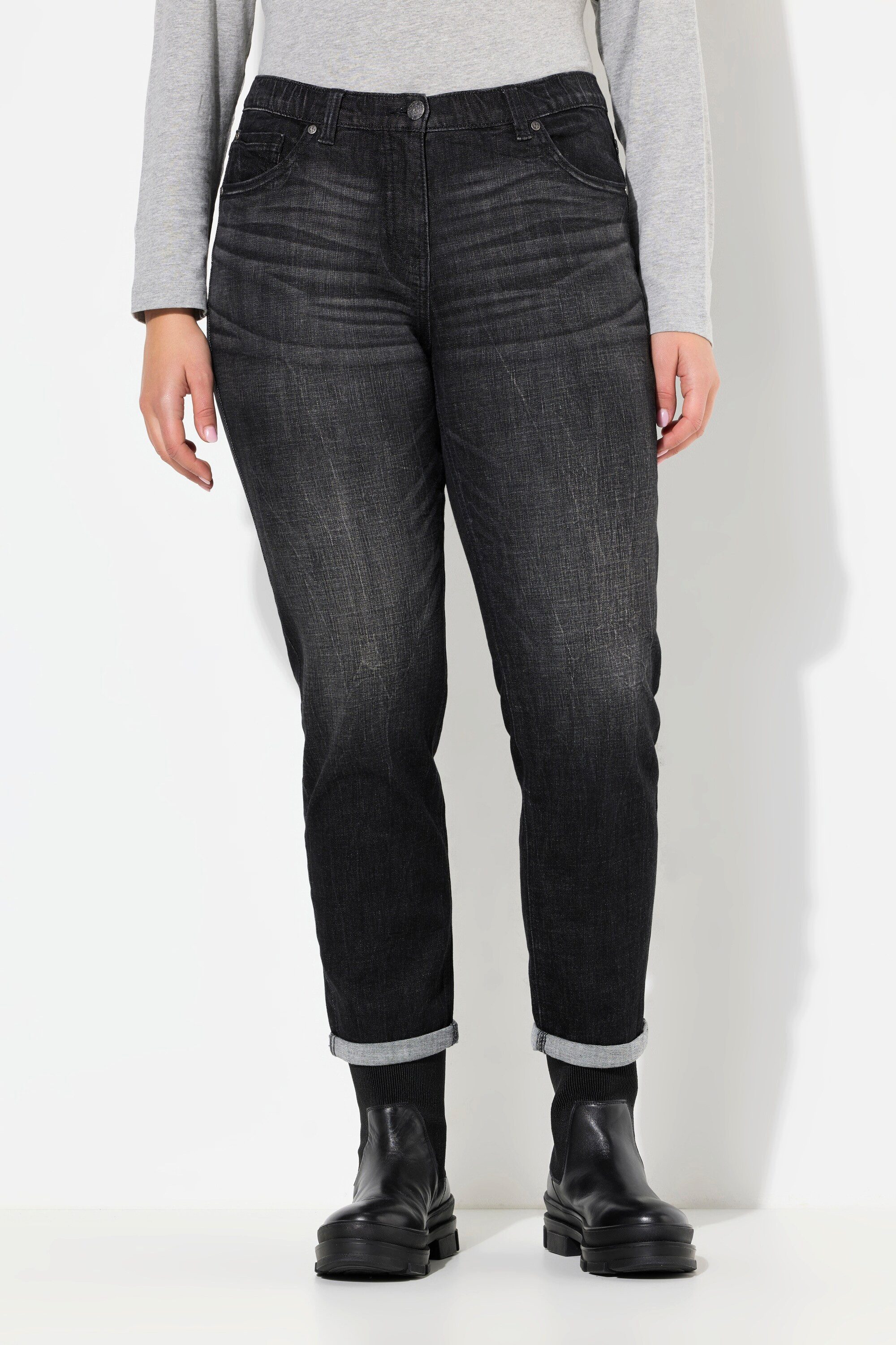 Ulla Popken Regular-fit-Jeans Boyfriend-Jeans weites Bein günstig online kaufen