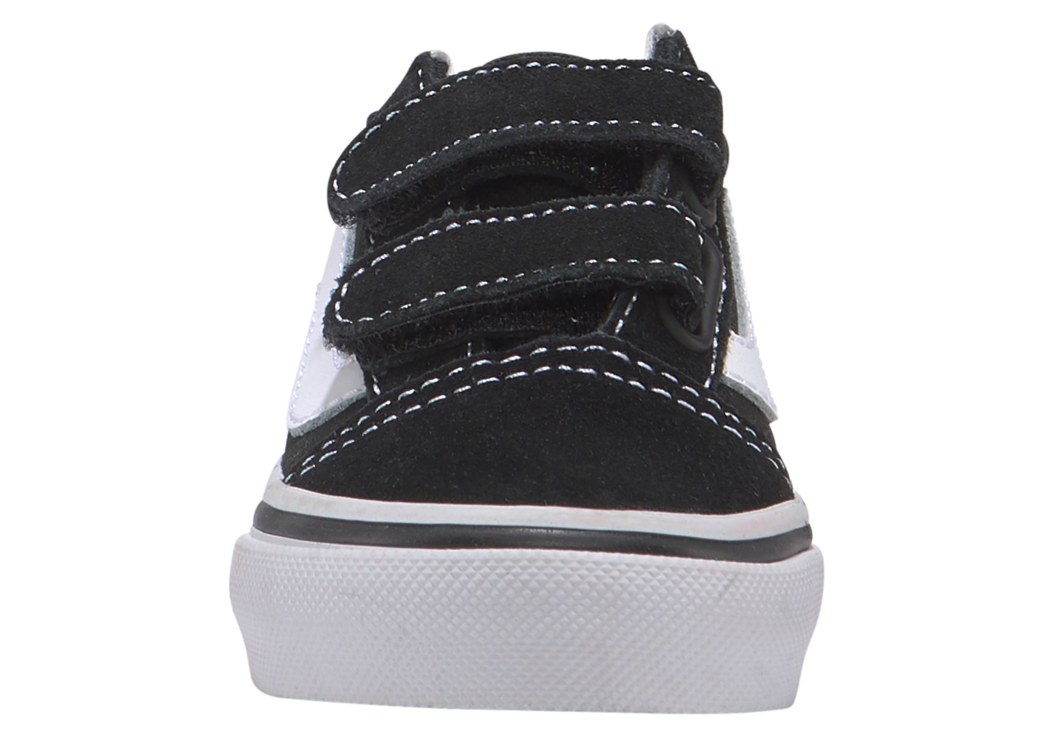 Vans Old schwarz-weiß für Kleinkinder Klettverschluss Skool mit Sneaker