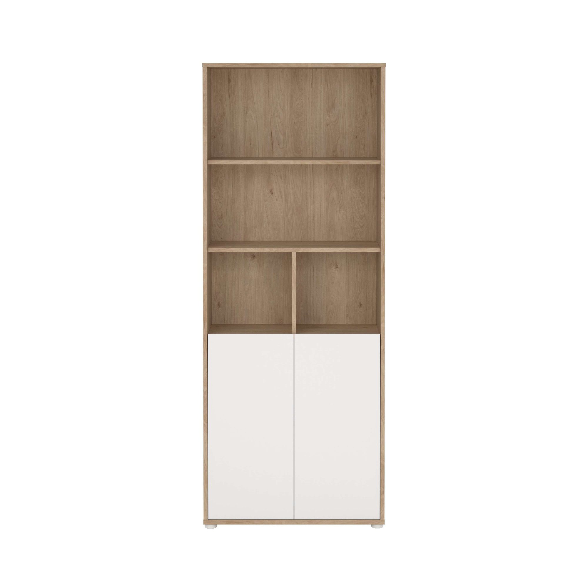 Home affaire Bücherregal Sign Ablageregal, Aktenregal, Bücherregal, Standregal, Wandregal, mit 2 Türen, 4 Einlegeböden, 2 Türen, Höhe 200 cm, Breite 80 cm