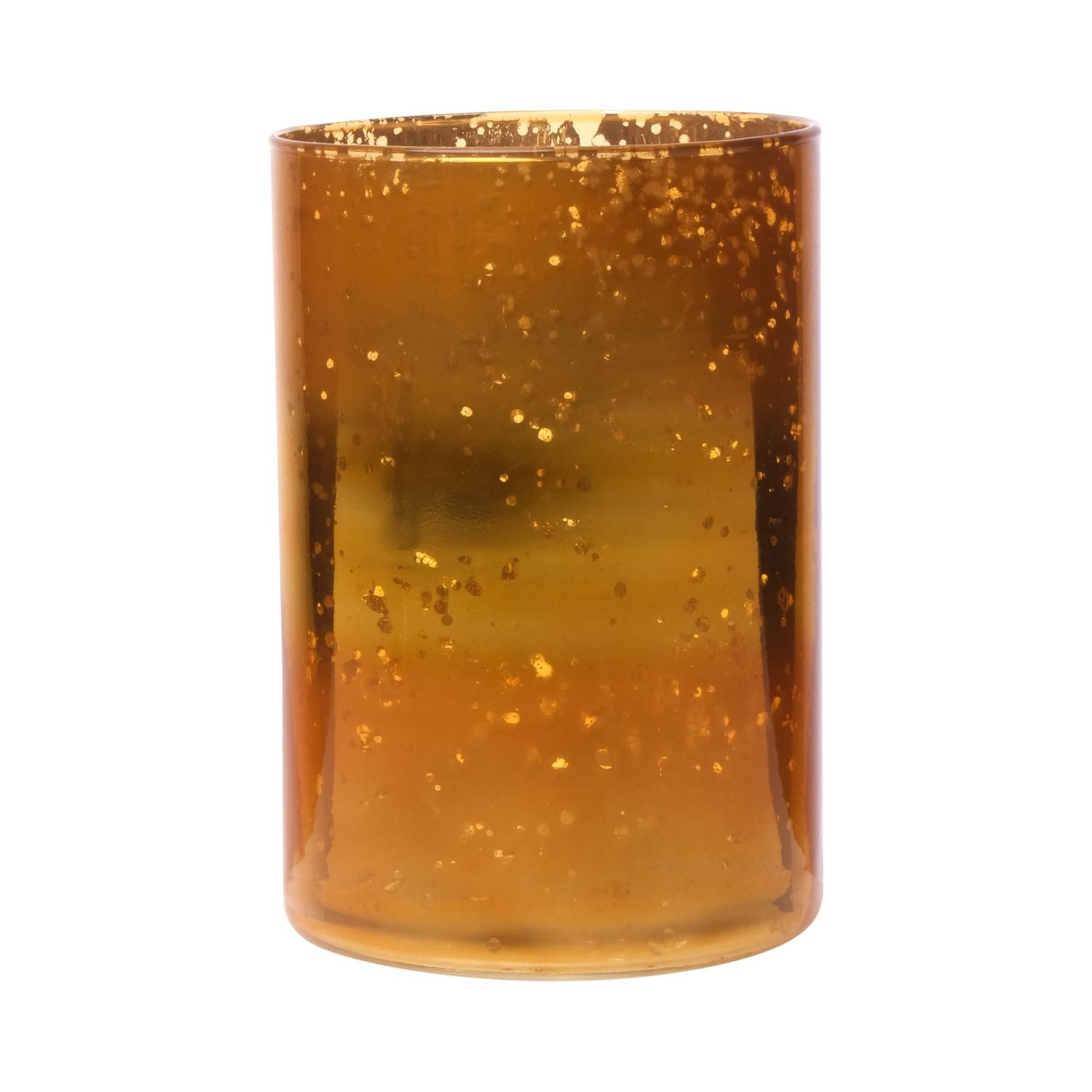 INNA-Glas Tischvase Glas Tischvase Rigoberto, Mitte Gold, orange-brau