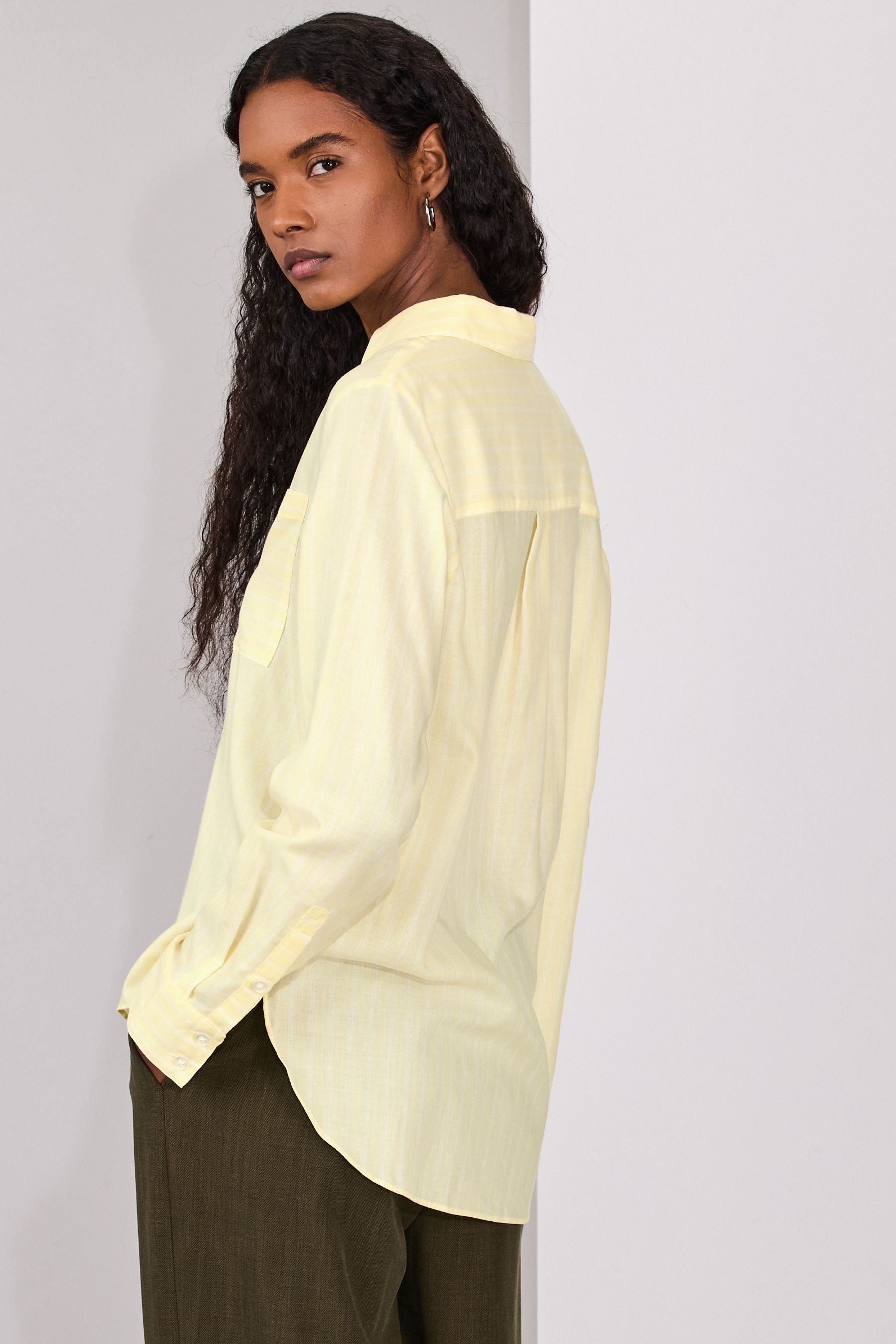 Next Hemdbluse Weiches Relaxed Fit Langarm-Shirt (1-tlg)