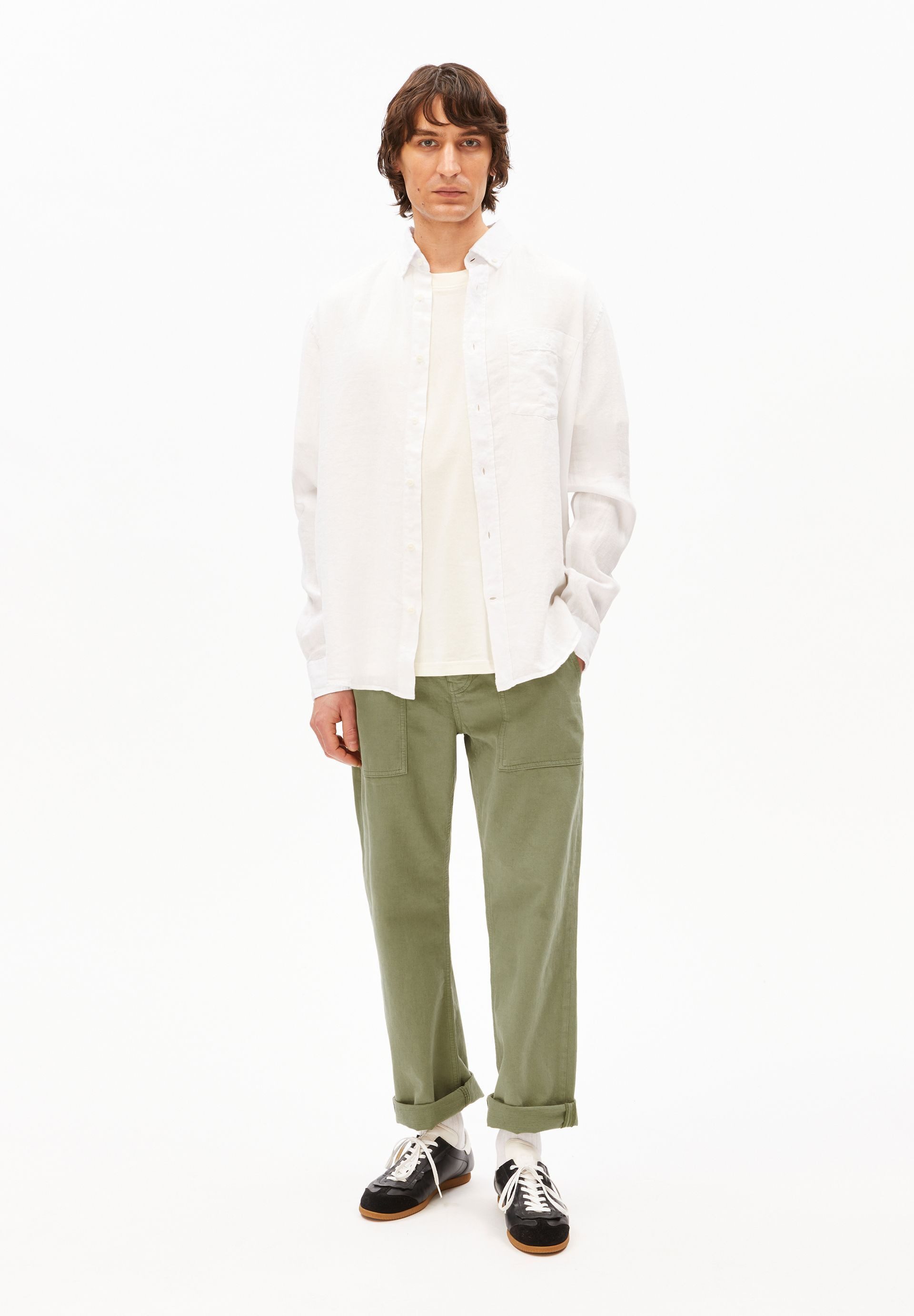 Armedangels Langarmhemd LINEN Hemd aus Leinen (1-tlg., Relaxed Fit) Relaxed Fit
