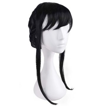 GalaxyCat Kostüm-Perücke Yor Briar Perücke für SpyFamily Fans, Yor Forger Cosplay Wig, Schwar, Cosplay Perücke von Yor Forger