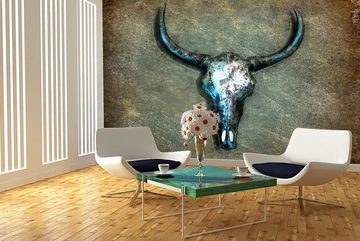 WandbilderXXL Fototapete Buffalo Skull, glatt, Kult & Kultur, Vliestapete, hochwertiger Digitaldruck, in verschiedenen Größen