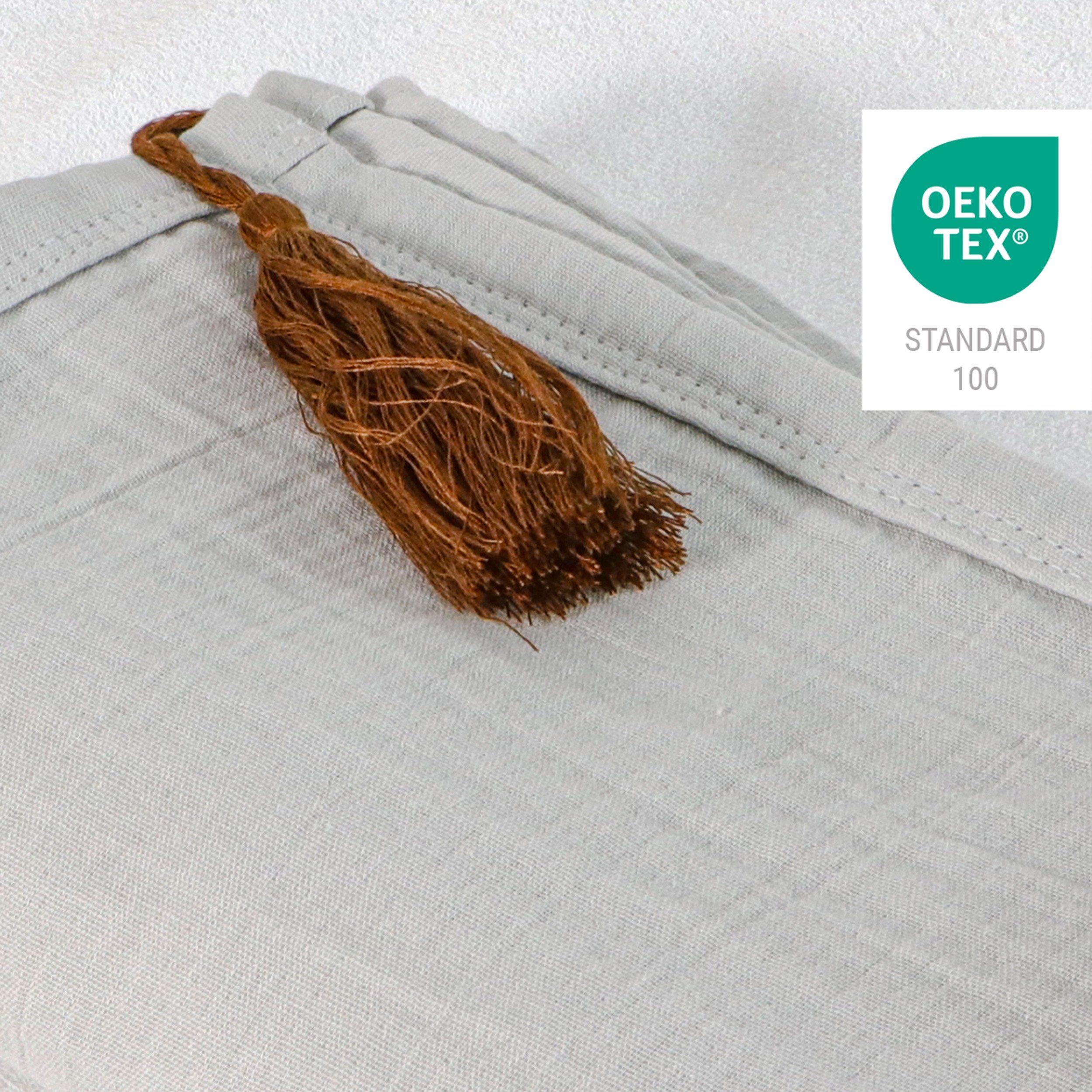 Babydecke Emma Musselin - Grau 120x120 cm Kinder Decke, Puckdaddy GmbH