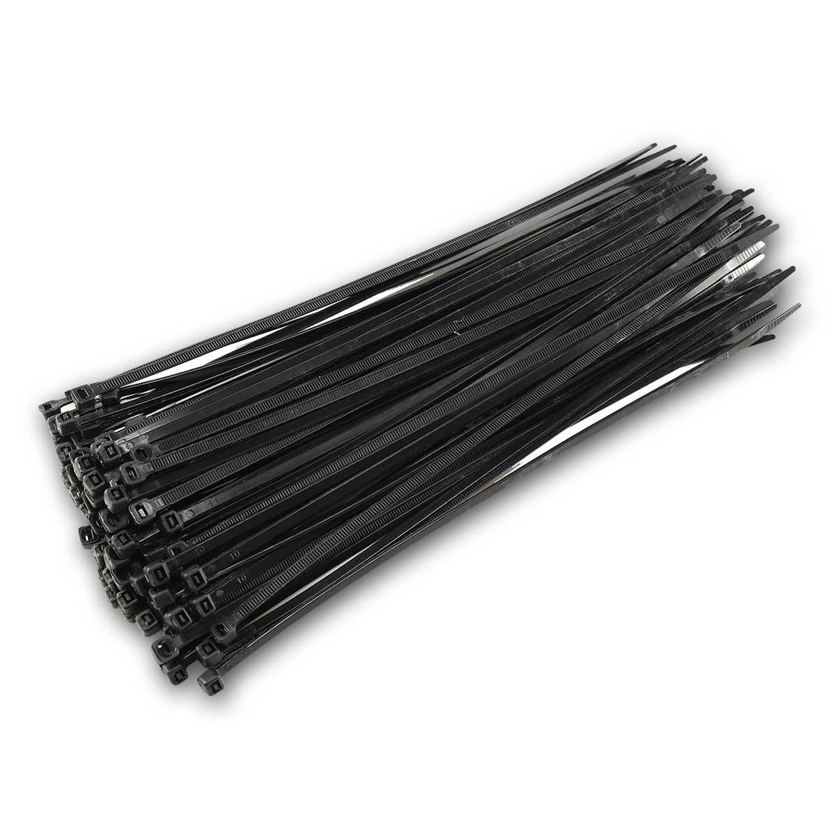 ChiliTec Kabelbinder Kabelbinder 300mm x 4,8mm, schwarz 100er Pack