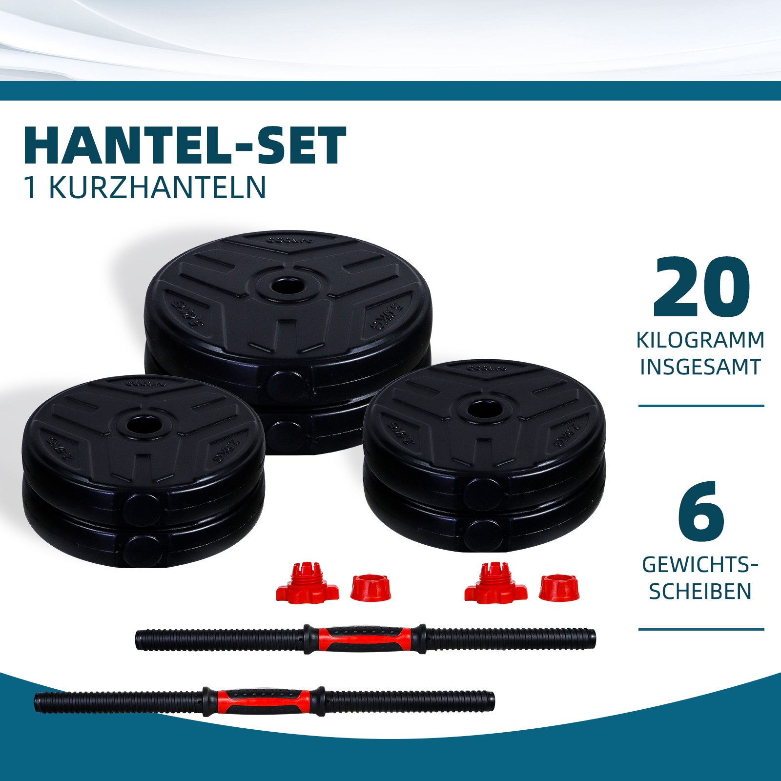 CCLIFE Hantel-Set Hantel Kurzhantel set Dumbbell verstellbar 20/25/30/40kg – Bild 2 von 5
