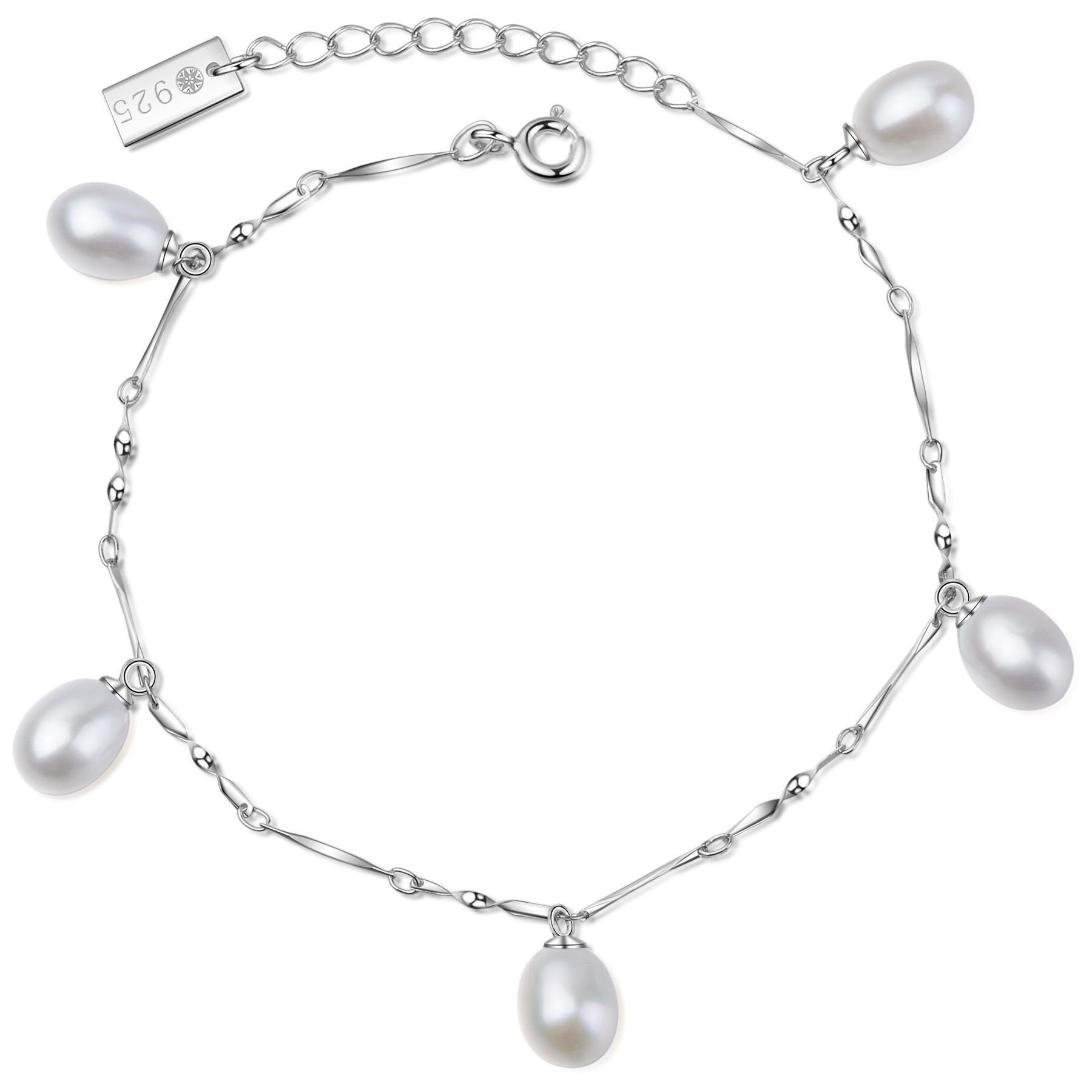 Armband MAIKO Armband Silber/weiße Perle