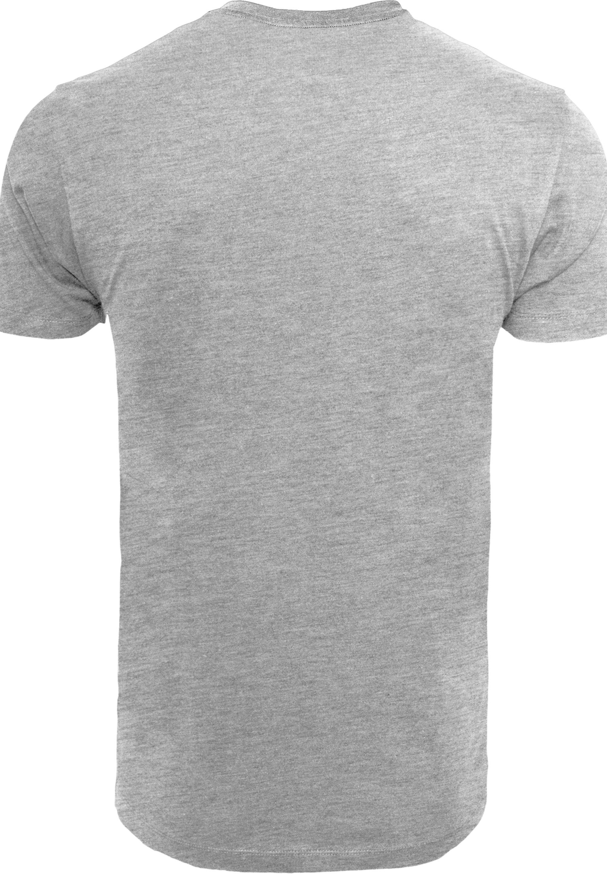 grey Print One F4NT4STIC NASA T-Shirt Logo Tone heather