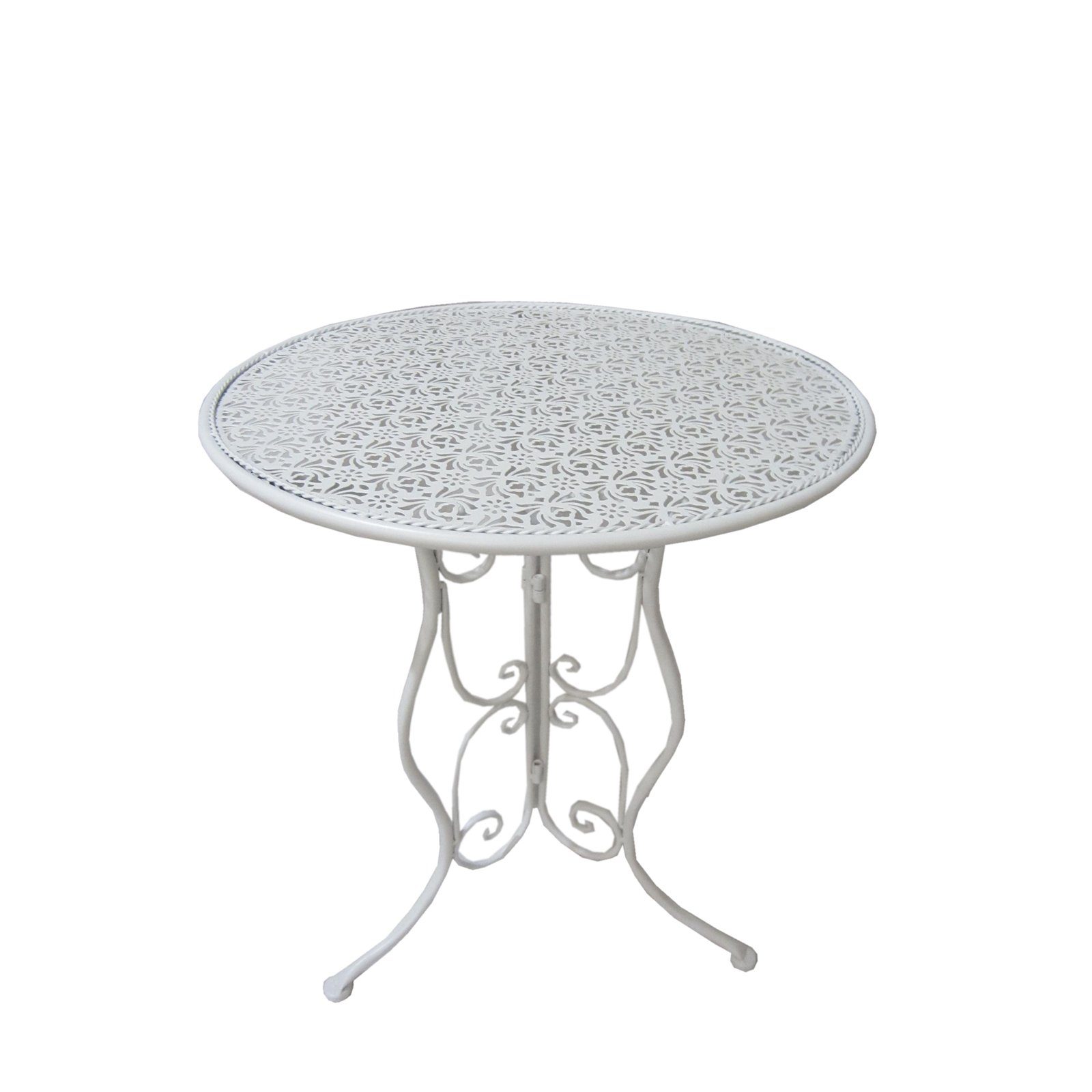 HTI-Living Garten-Essgruppe Bistroset aus Metall 3-teilig Weiß, (Set, 3-tlg günstig online kaufen