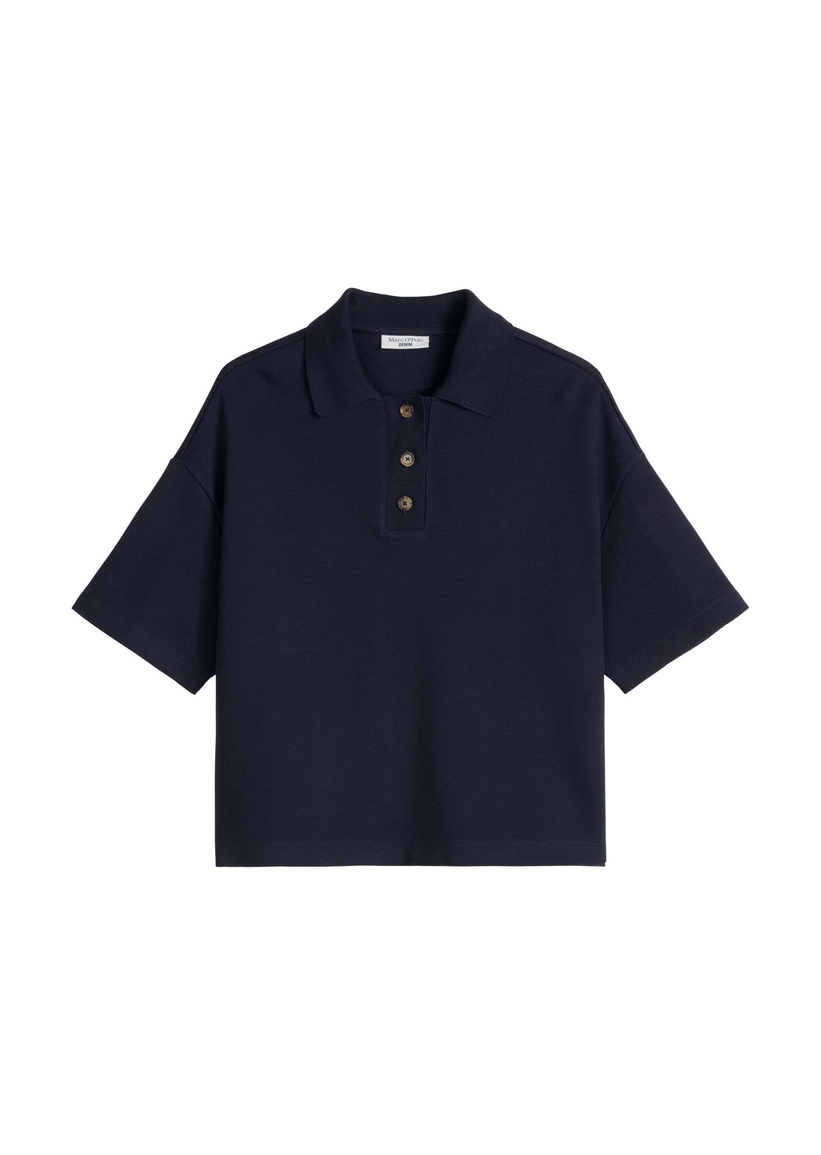 Marc O'Polo DENIM Poloshirt aus weichem Rib-Jersey