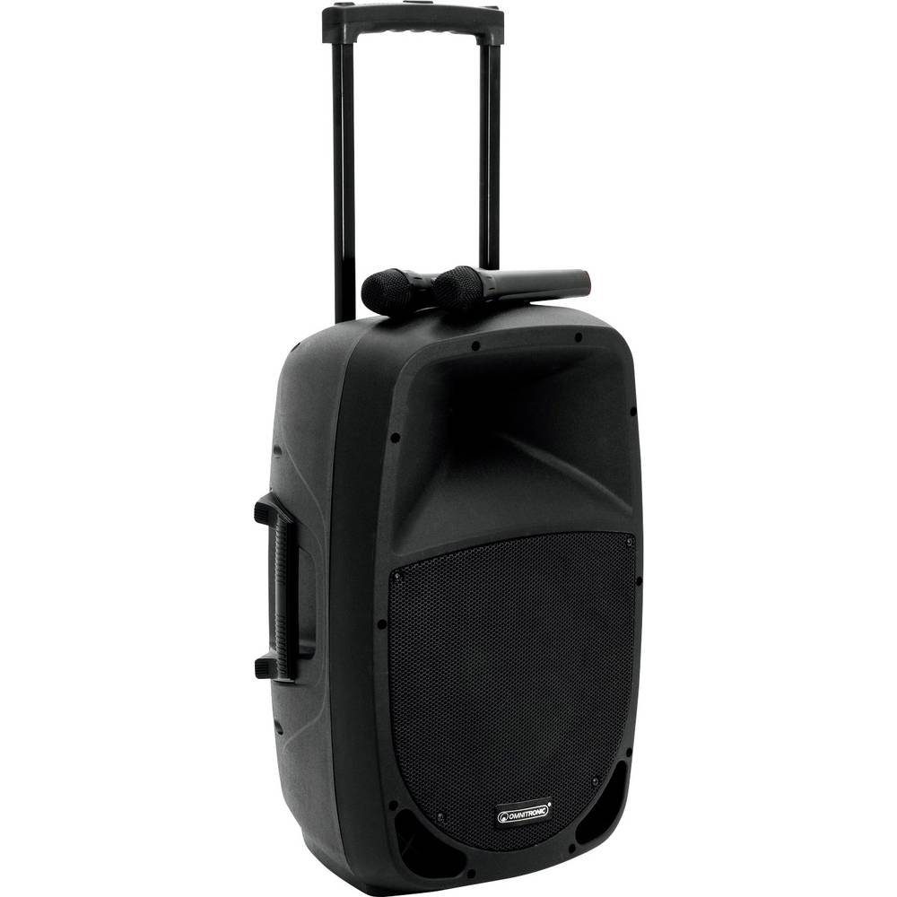 Omnitronic PA-ANLAGE + AKKU 20000047 Portable-Lautsprecher (Bluetooth, Integrierter MP3-Player, Trolley-Funktion)