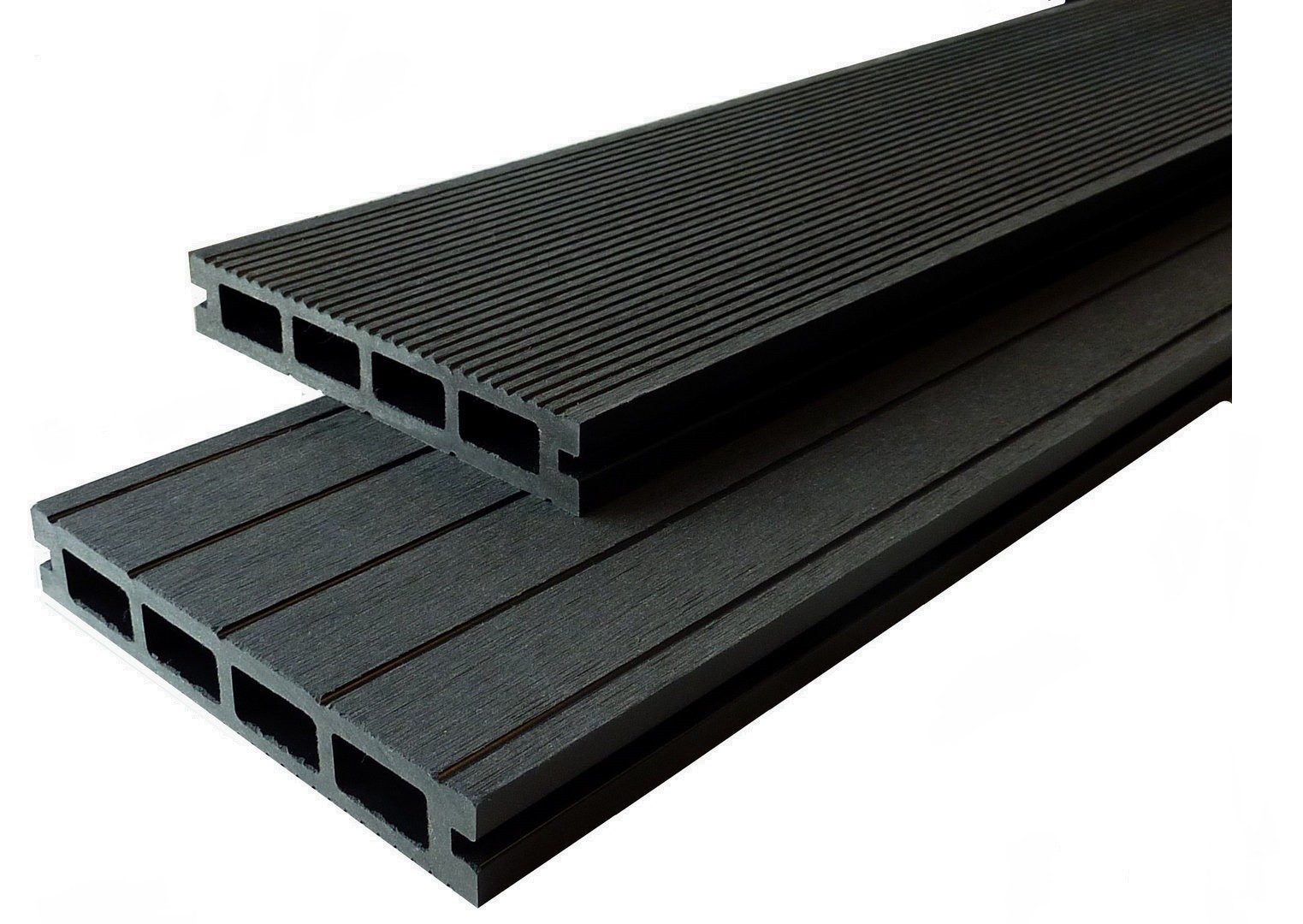 WPC Profi Terrassendielen WPC Terrassendiele Hohlkammer MUSTER 15 cm anthrazit, (Hohlkammerdiele, Musterstück 15 cm)