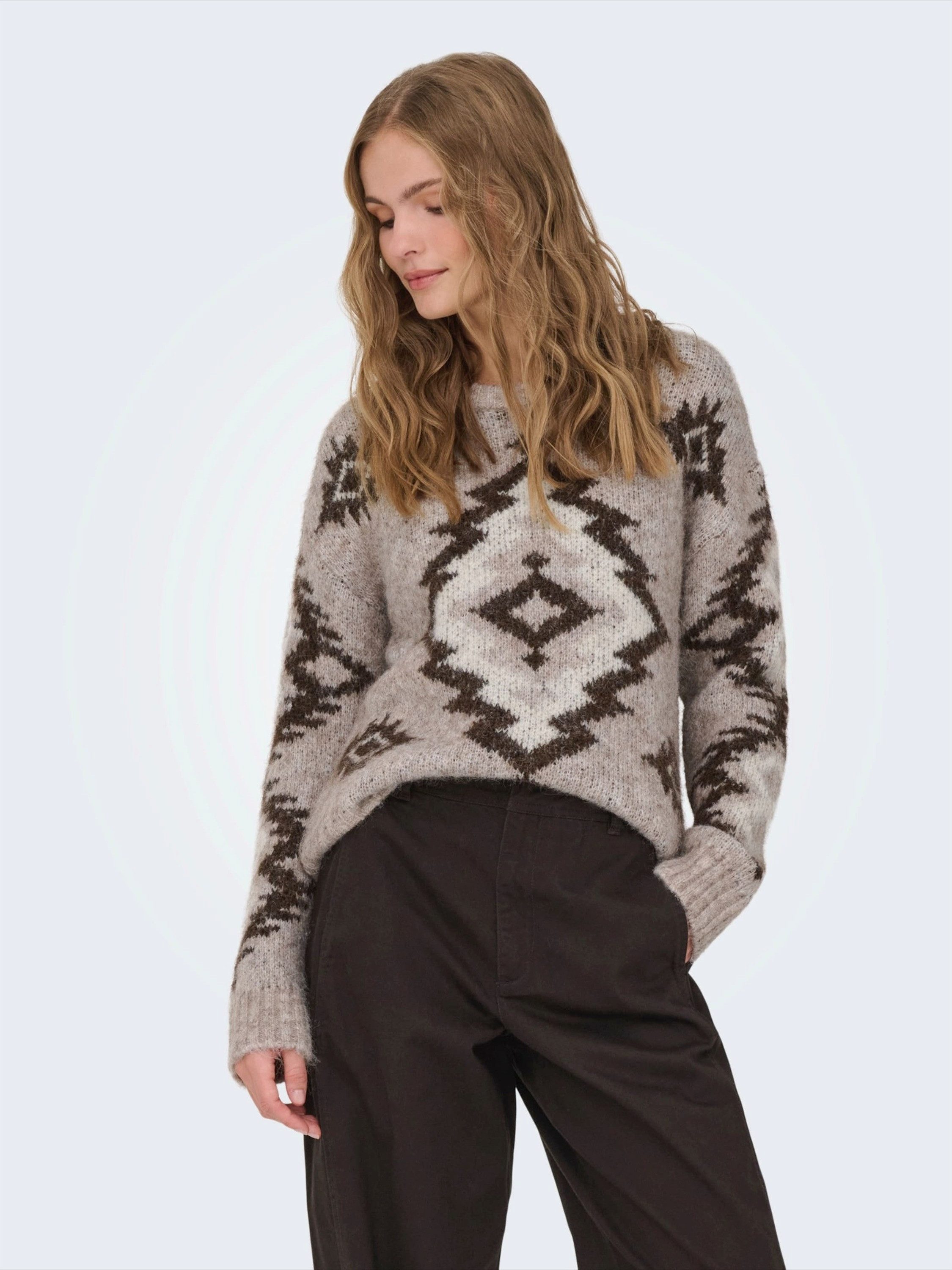 ONLY Strickpullover ONLAZU (1-tlg) Plain/ohne Details