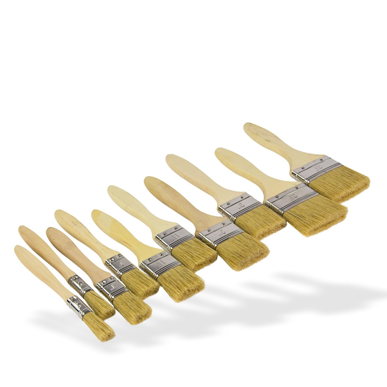 DEMA Flachpinsel Malerpinsel Set 13-63 mm 10 tlg