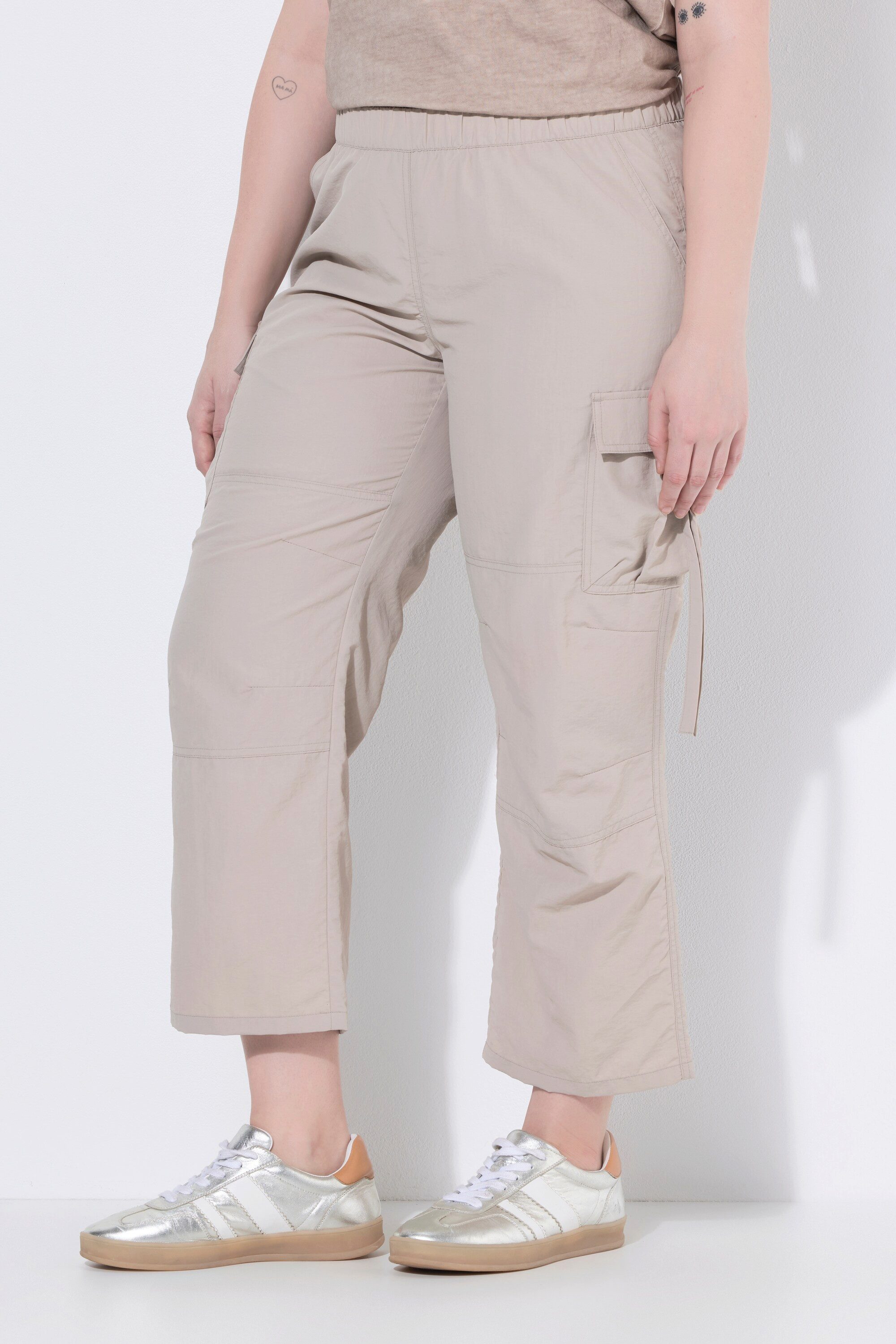 Ulla Popken Cargoshorts Cargohose Utility-Style Elastiklbund Cargotaschen