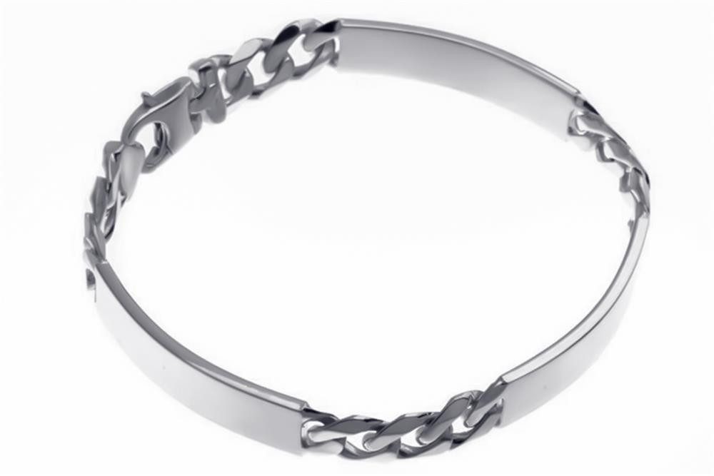 Silberkettenstore Silberarmband Gravurarmband 8,5mm - 925 Silber, Länge wählbar von 18-23cm
