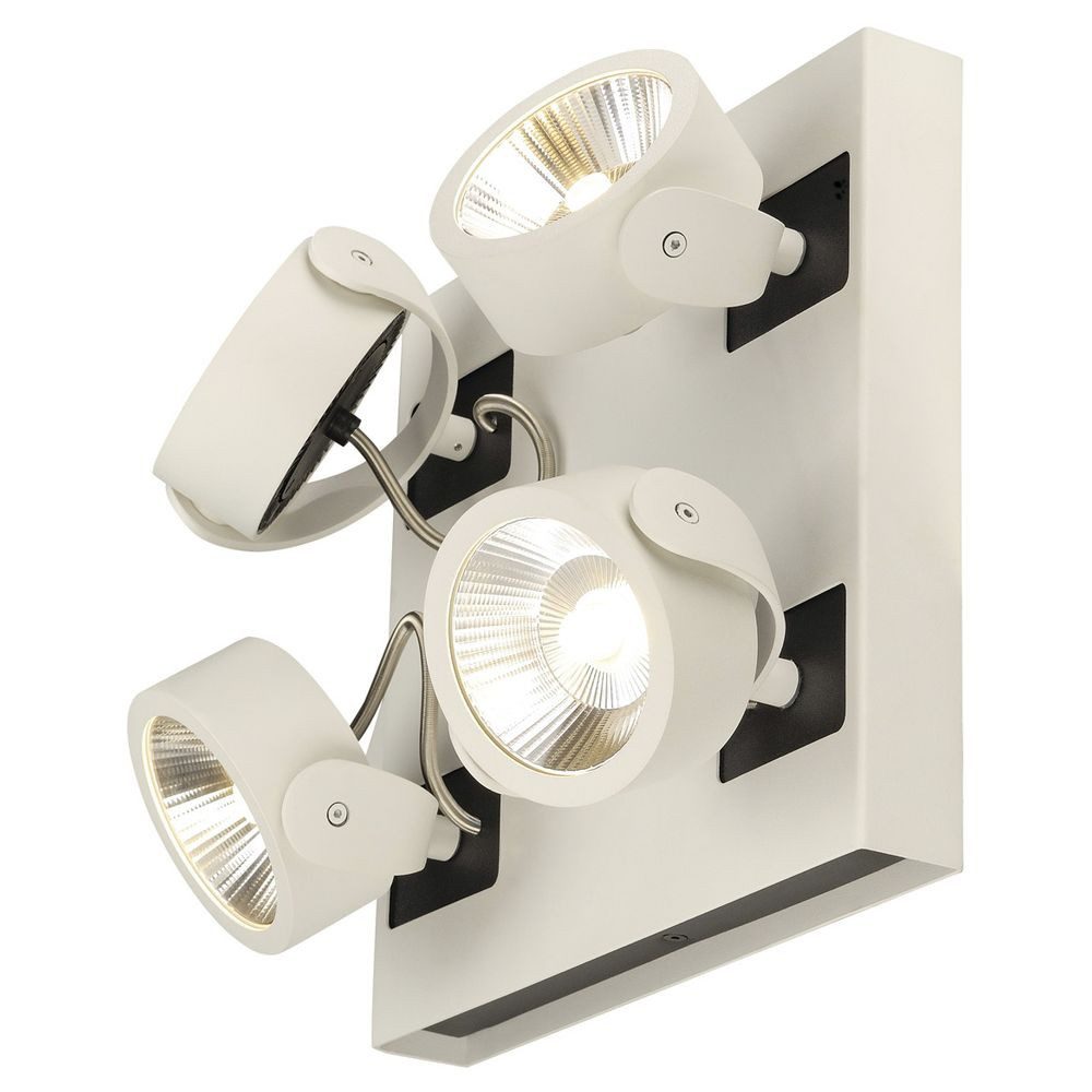 SLV Deckenstrahler LED Wand- und Deckenleuchte Kalu, rechteckig, 4-flammig, 3000K, LED