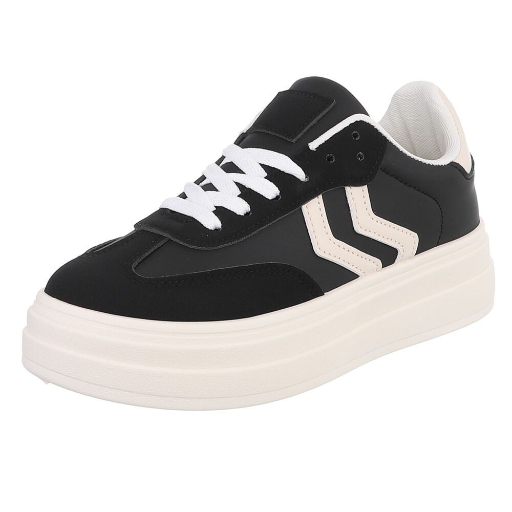 Ital-Design Bequeme Sneaker mit gepolsterter Innensohle für Alltag Sneaker (91261106) Flach Sneakers Low in Schwarz. Reduzierter Preis € 30,99. Unverbindliche Preisempfehlung € 50,99