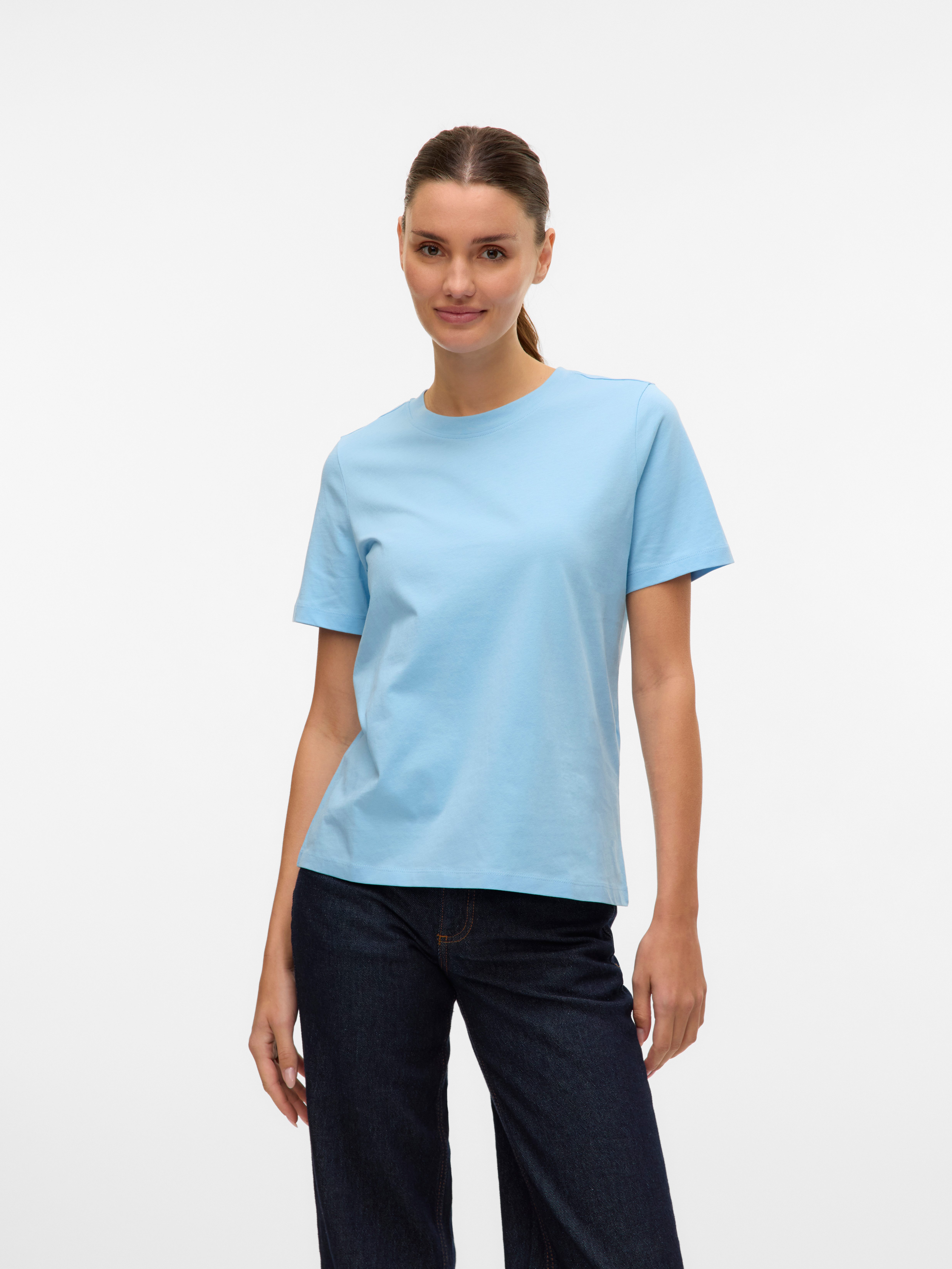 Vero Moda Kurzarmshirt VMPAULINA SS T-SHIRT GA JRS NOOS Baumwolle, regular günstig online kaufen