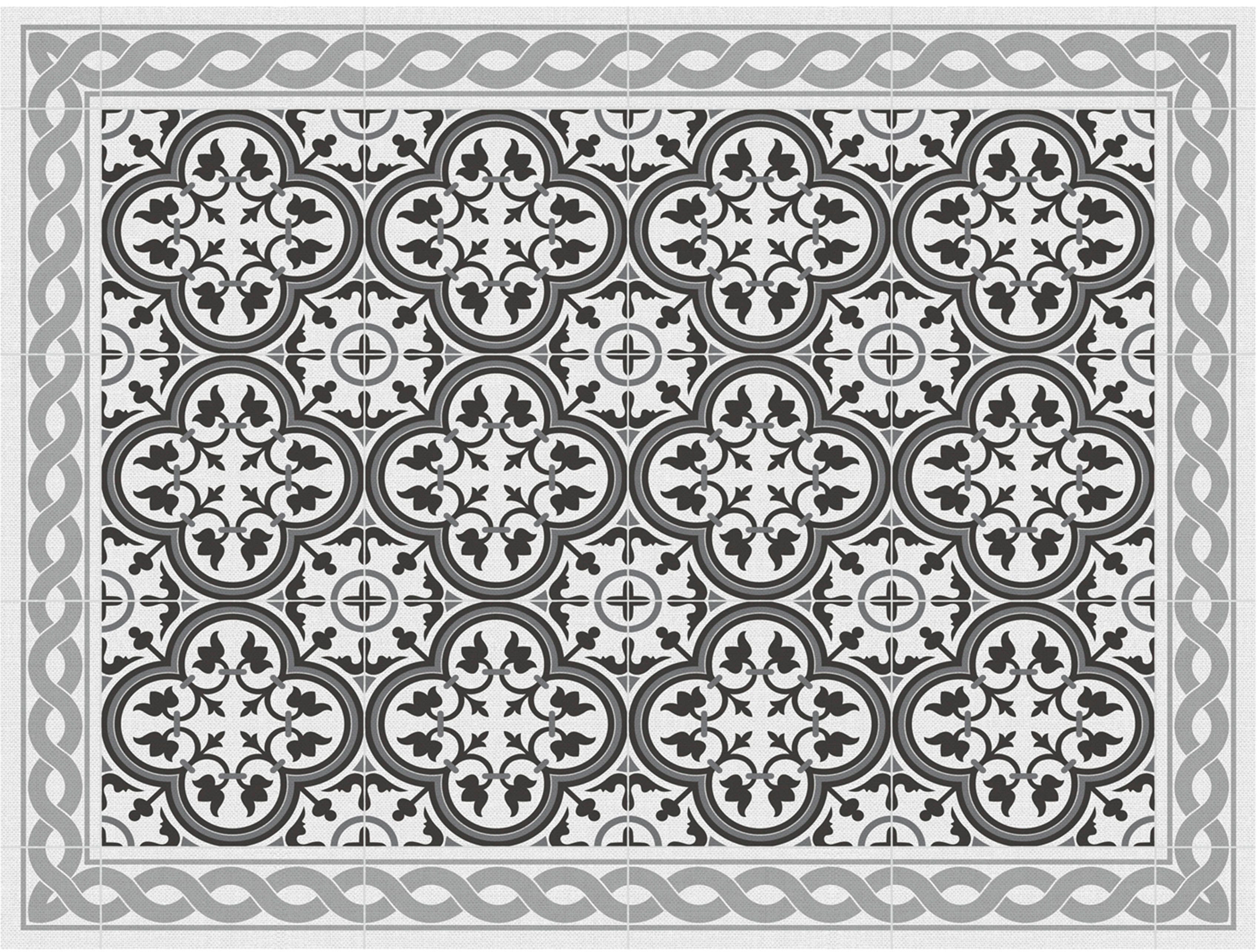 Contento, Tiles, außen für wasserabweisend portugese grey, 4-St), und geeignet, innen Platzset, Matteo, (Set,