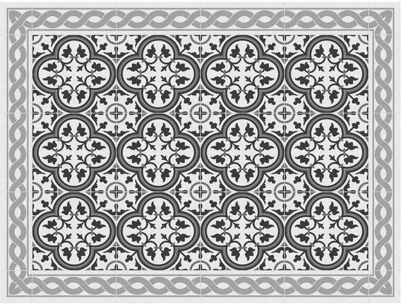 Platzset, Matteo, Tiles, portugese grey, Contento, (Set, 4-St), für innen und außen geeignet, wasserabweisend