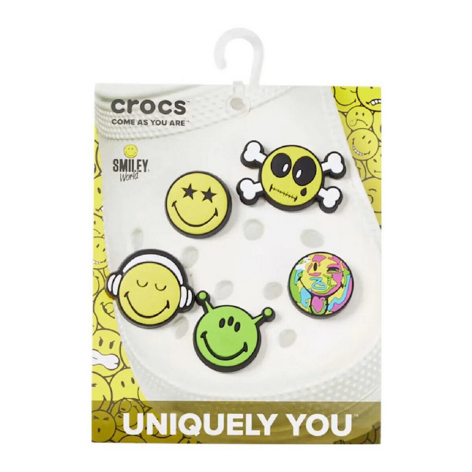 Crocs Schuhanstecker Jibbitz Charm - Smiley - 5er Set (5-tlg)