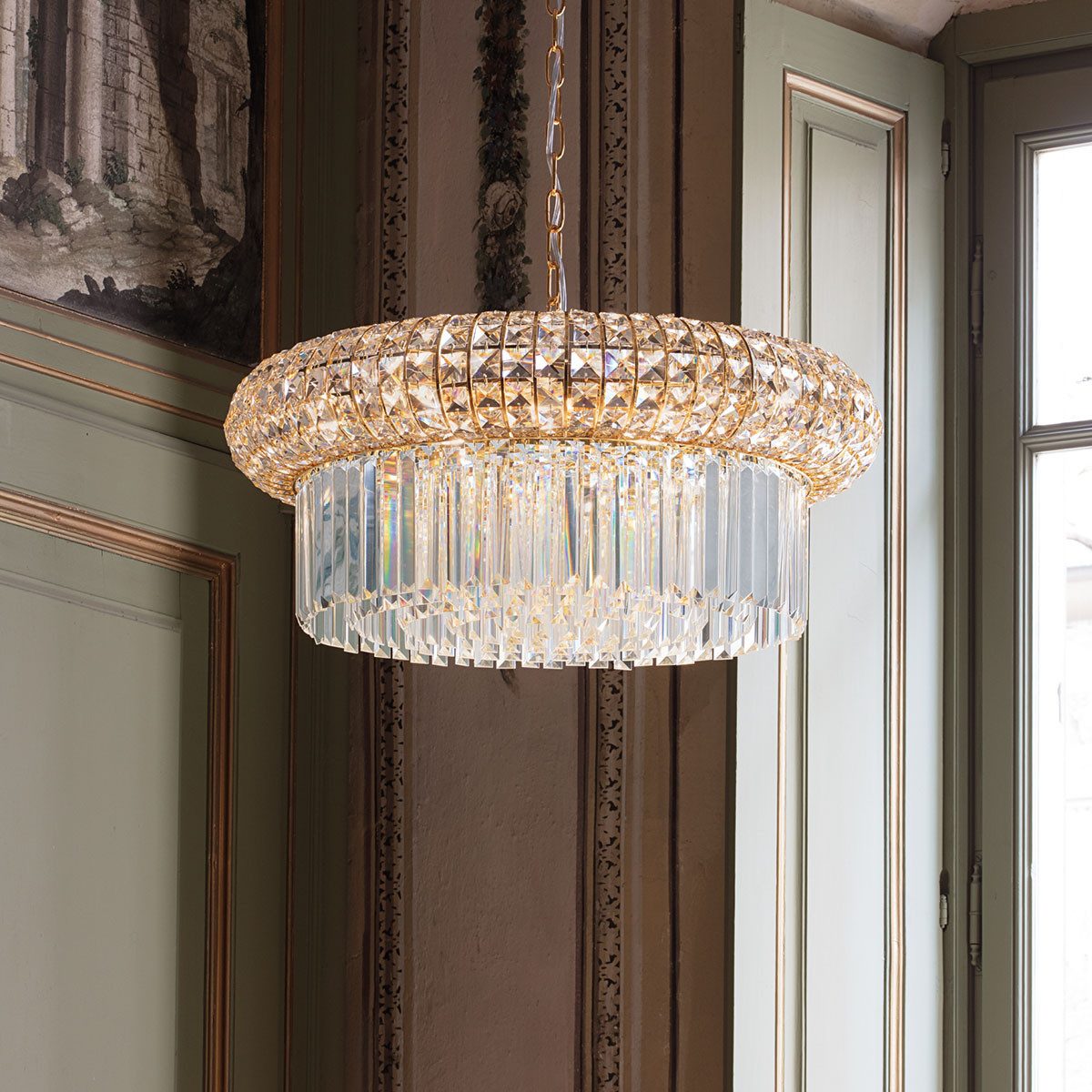 Ideal Lux Kronleuchter Ideal Lux Nabucco SP12 Kronleuchter, Ø: 60 cm, LED wechselbar, Hängelampe E14