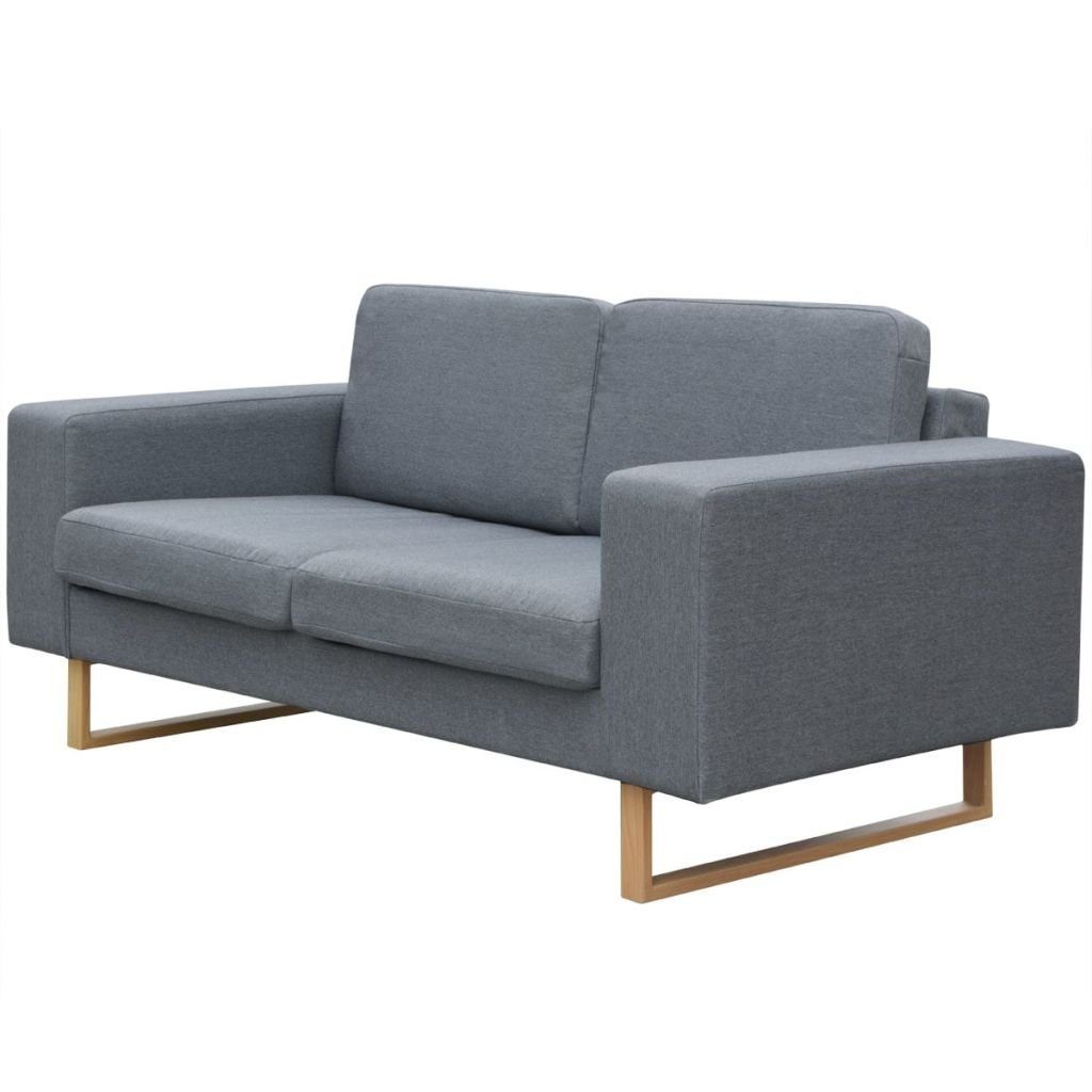 vidaXL Sofa 3-Sitzer Hellgrau und 2-Sitzer Set Sofa