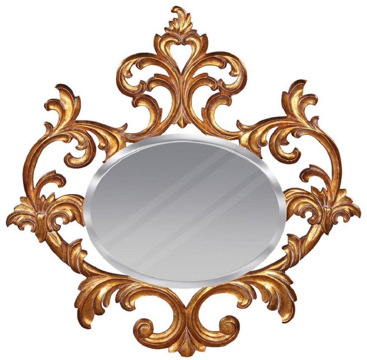 Barockstil Barock - Padrino Wandspiegel Prunkvoll Mahagoni im Spiegel Luxus Möbel Barock - Gold Barockspiegel - Edel Casa Wohnzimmer & Prunkvoller - Garderoben - Spiegel Spiegel