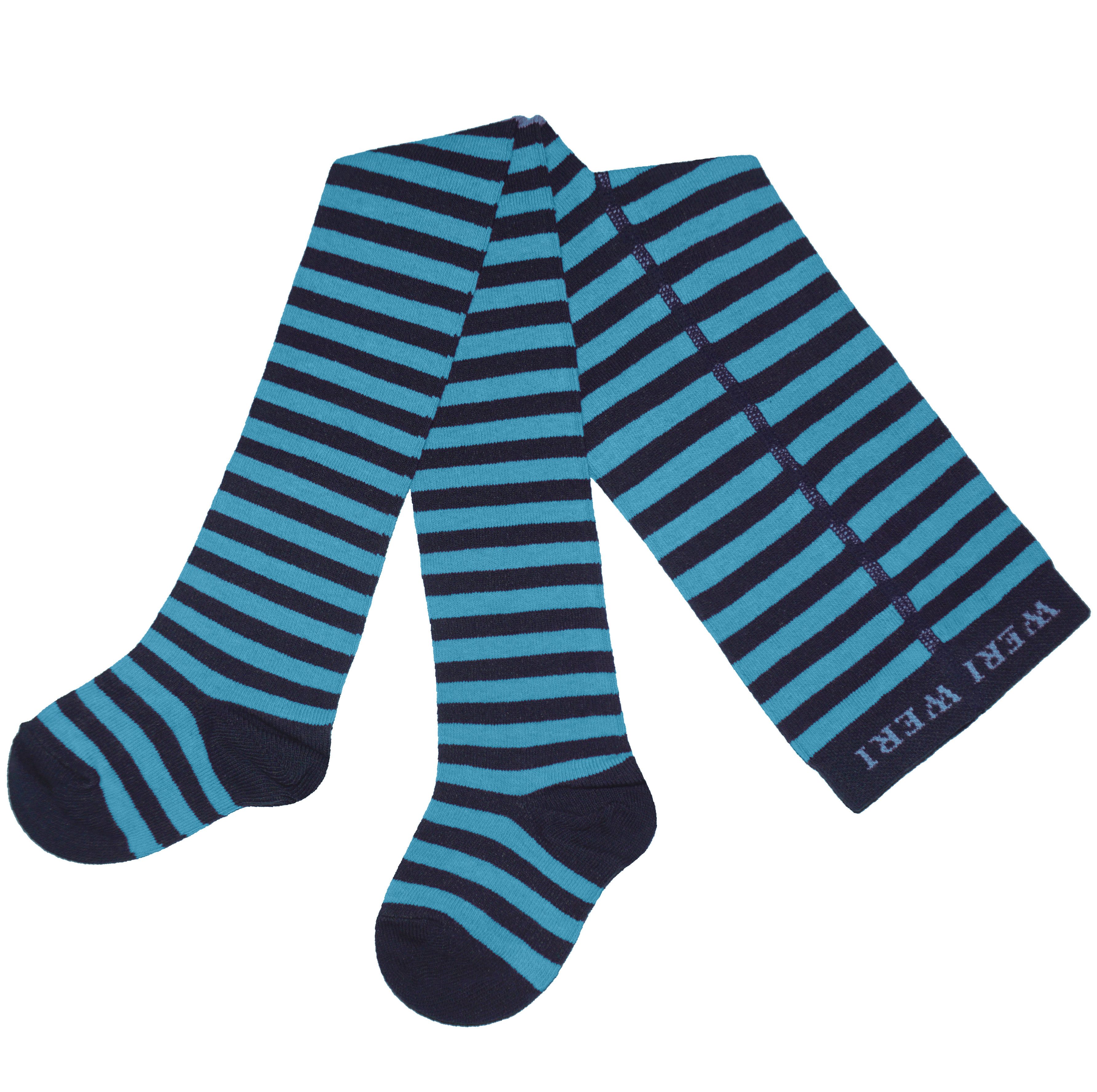 WERI SPEZIALS Strumpfhersteller GmbH Strickstrumpfhose Kinder-Strickstrumpfhose „Weihnachten Ringel“ aus weicher Baumwoll