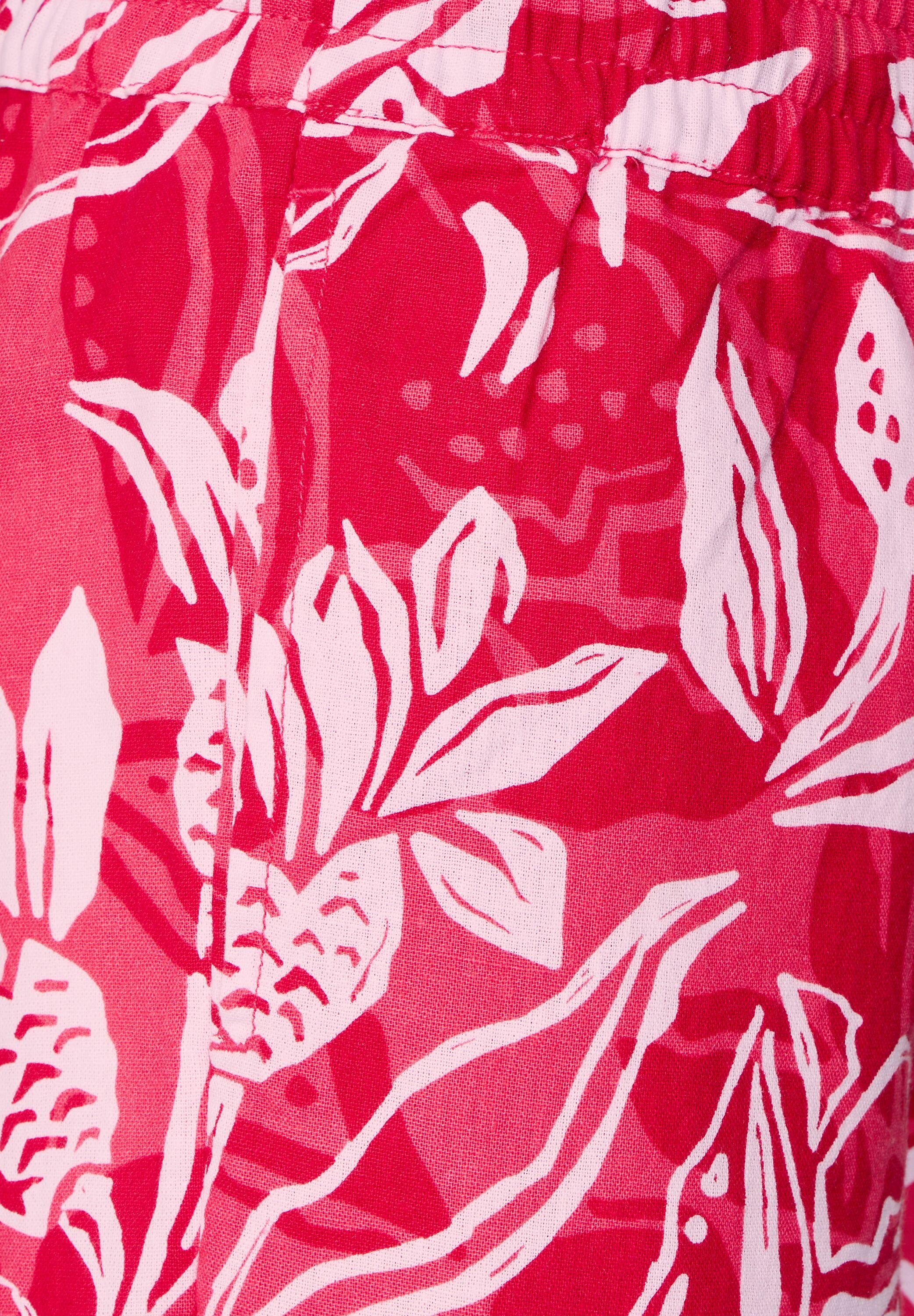 Blumenprint strawberry red allover Stoffhose mit Cecil