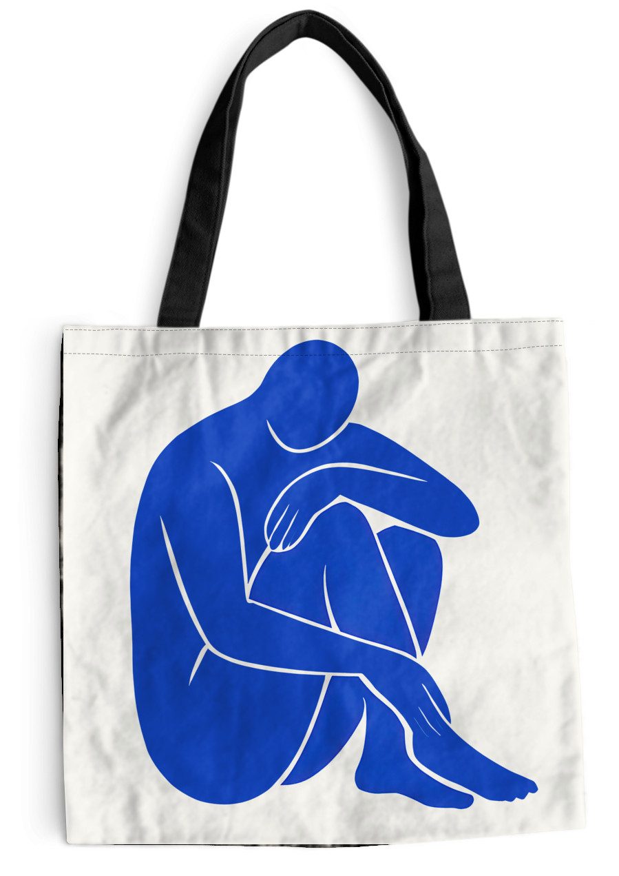MuchoWow Shopper Körper - Abstrakt - Blau, Handtasche, Damen und Herren, Schultertasche, Umhängetasche, Tote Bag