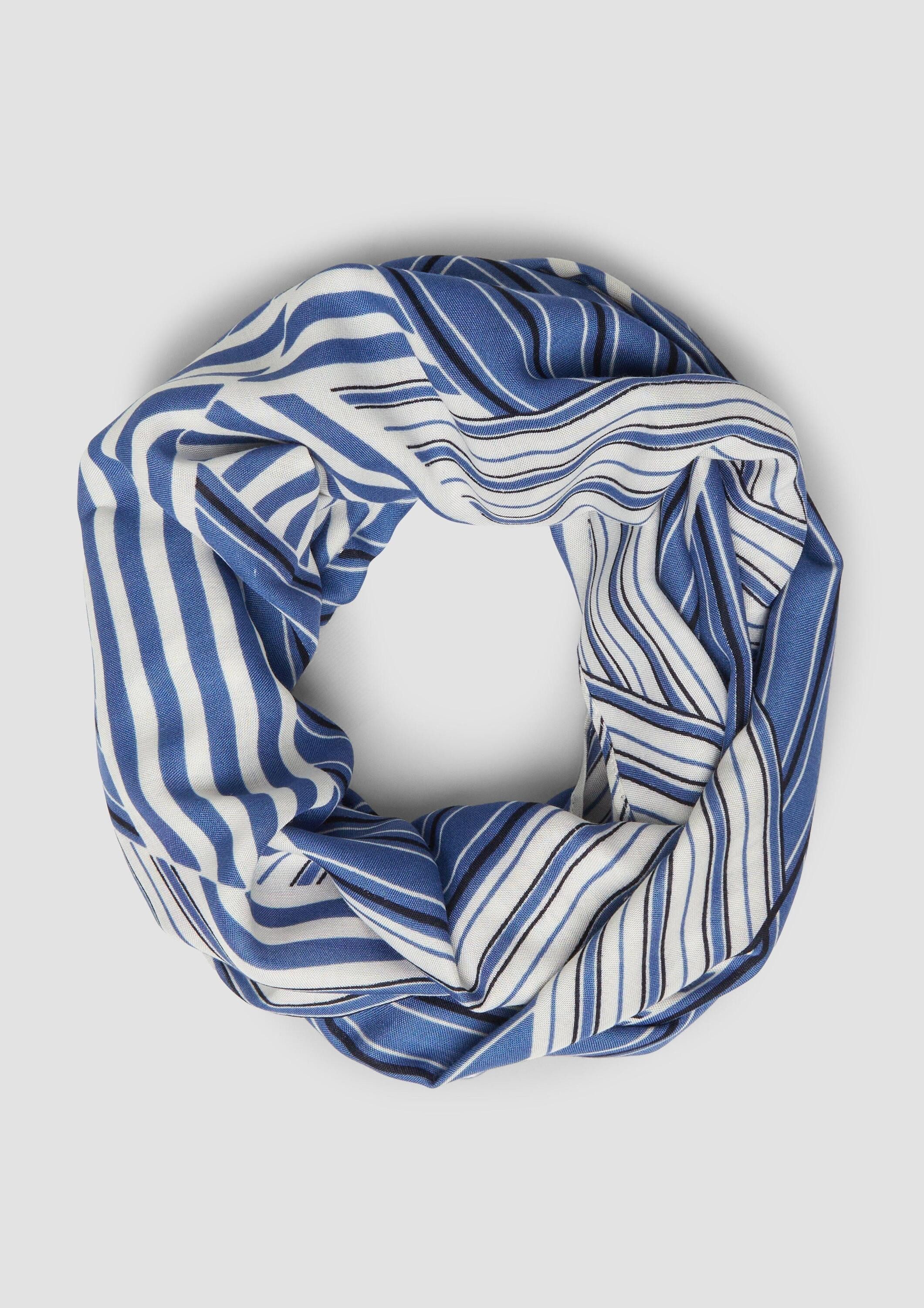 s.Oliver Loop Snood, Gemusterter Loop-Schal aus Viskose günstig online kaufen