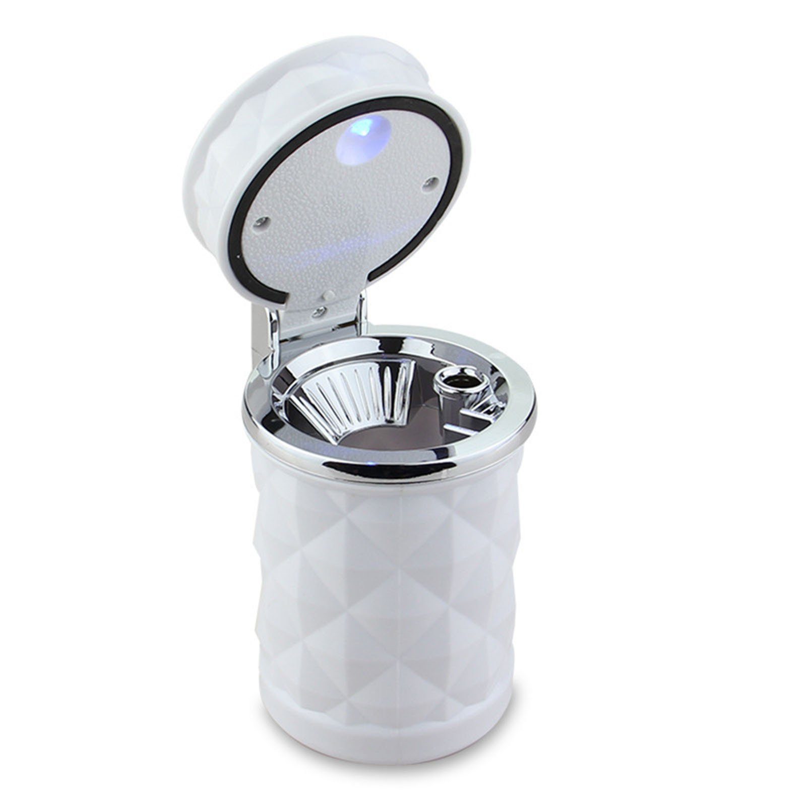 Mit diamond LED-Licht, Multifunktionale, Aschenbecher white Blusmart Auto-Aschenbecher Abnehmbare