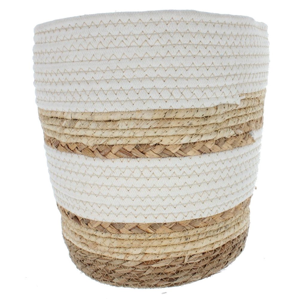 MICA Blumentopf Pflanzkorb braun/weiß gestreift - günstig online kaufen