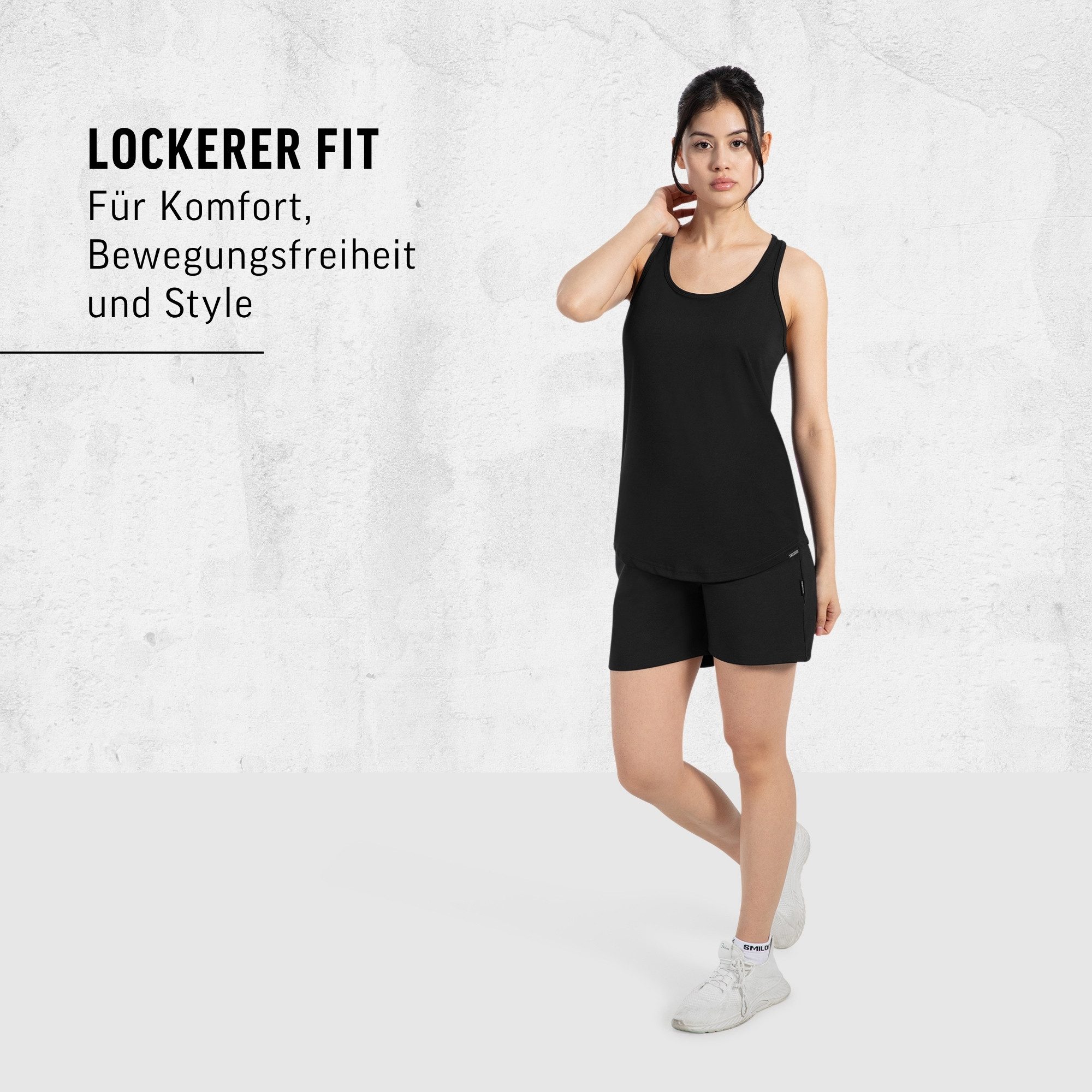 Smilodox Shorts Corry, lockere Freizeithose mit breitem Bund & Eingrifftaschen Radlerhose weiches Material, Bequeme Sommershorts, Alltag Relax