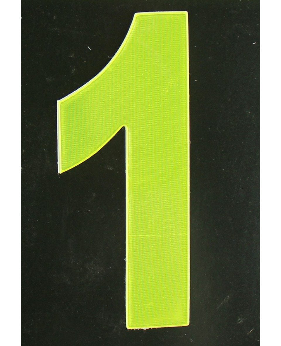 Aco Hausnummer Conacord Reflektierende Klebezahl 1 gelb 80 mm 1